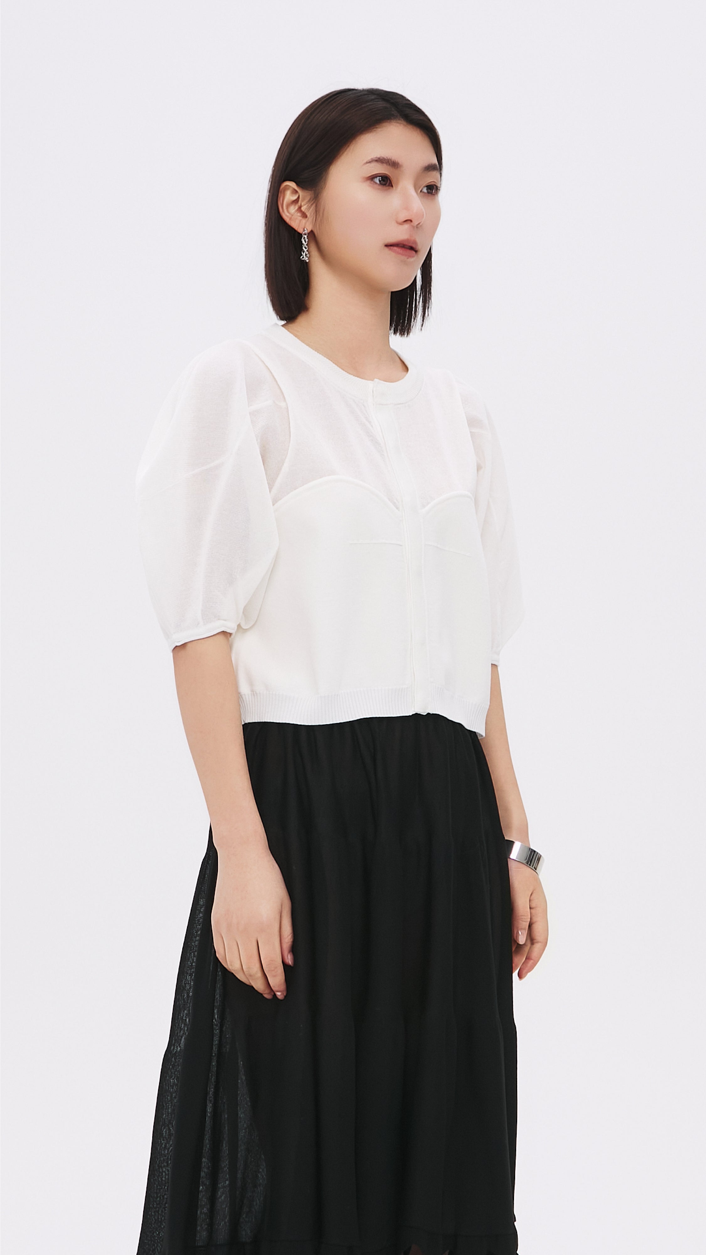Stylish Puff Sleeve Knit Top for Women - Trendy Casual & Office Wear - Perfect for Spring Outfits, Date Nights & Work Attire