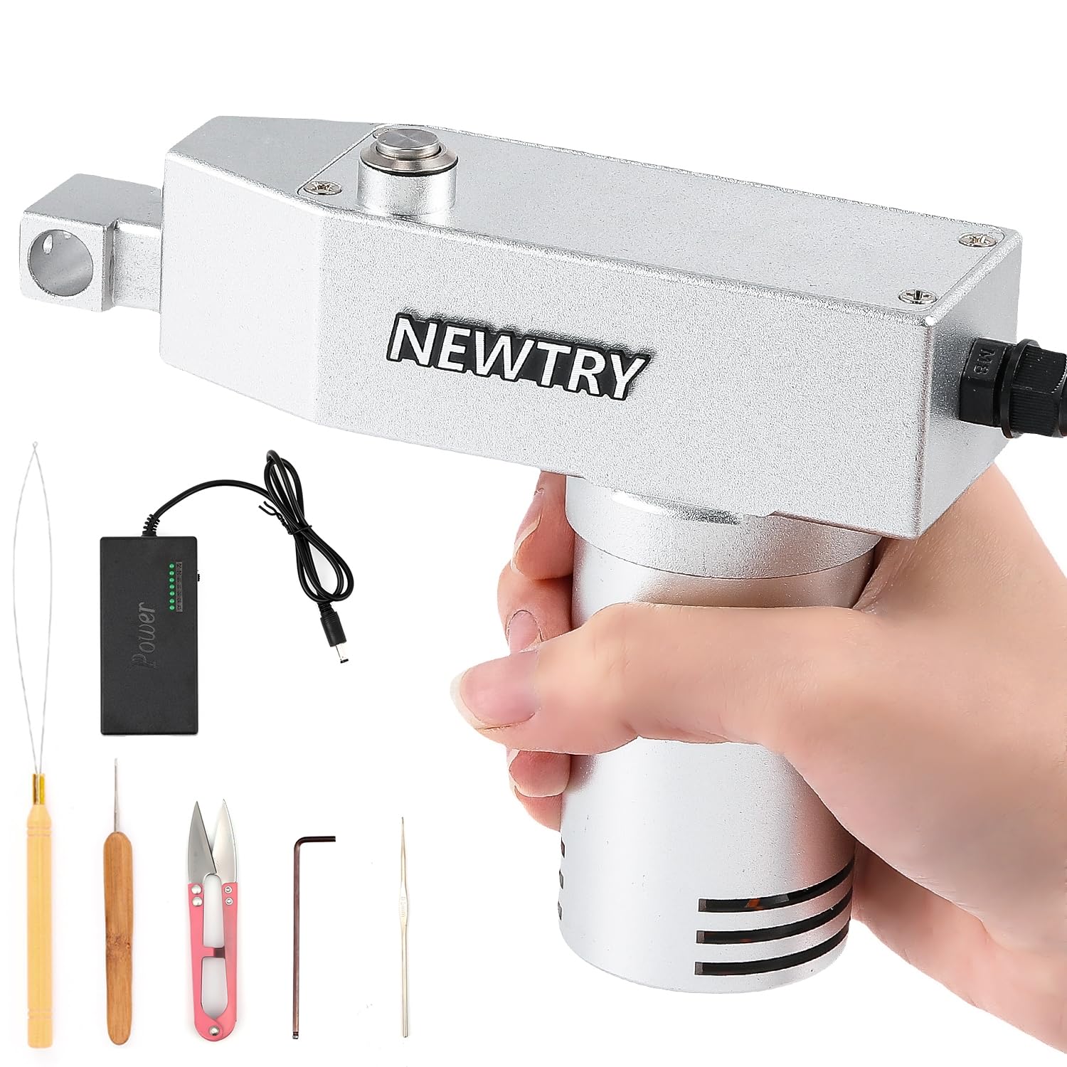 NEWTRY Automatic Dreadlocks Machine - Fast & Easy DIY Portable Loc Maker with Multiple Tools for Home & Salon Hair Styling