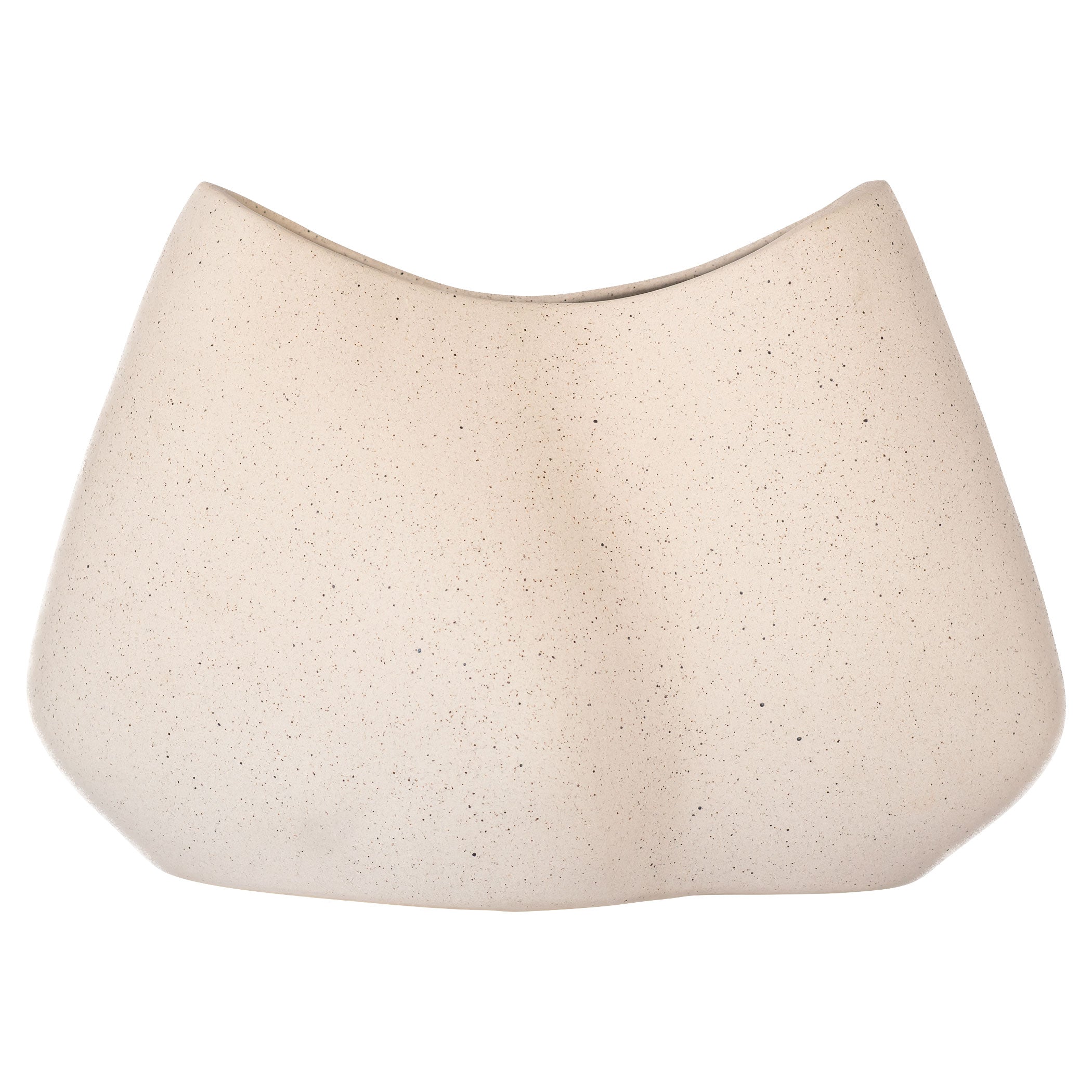Cyan Design 11776 Organic Pinched Bowl - Handcrafted Grainy White Ceramic Bowl for Home Decor, Kitchen & Dining | Perfect for Salad, Soup, Fruit Serving & Table Centerpiece