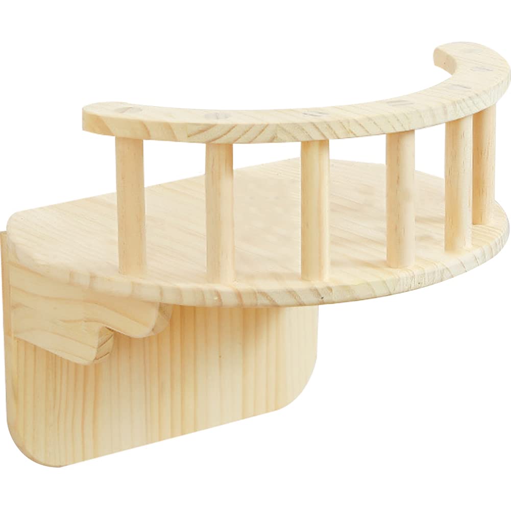 La La Pet® Wall Mounted Cat Bed - Floating Wooden Cat Shelf, Capsule Cat House, Perch, Steps & Ladder - Multi-Level Cat Tree Furniture for Climbing, Lounging & Play - Perfect for Small Spaces & Cat Enrichment
