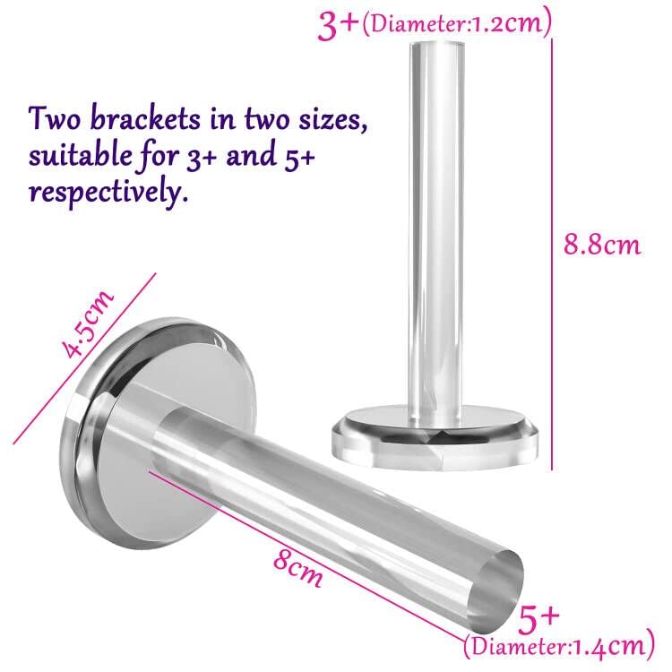 2 Pack Crystal Clear Acrylic Ring Holder Jewelry Stand - Elegant Ring Organizer for Wedding Bands, Engagement Rings & Jewelry Display - Perfect for Dresser Top, Vanity Decor, Jewelry Store Showcase & Gift Packaging