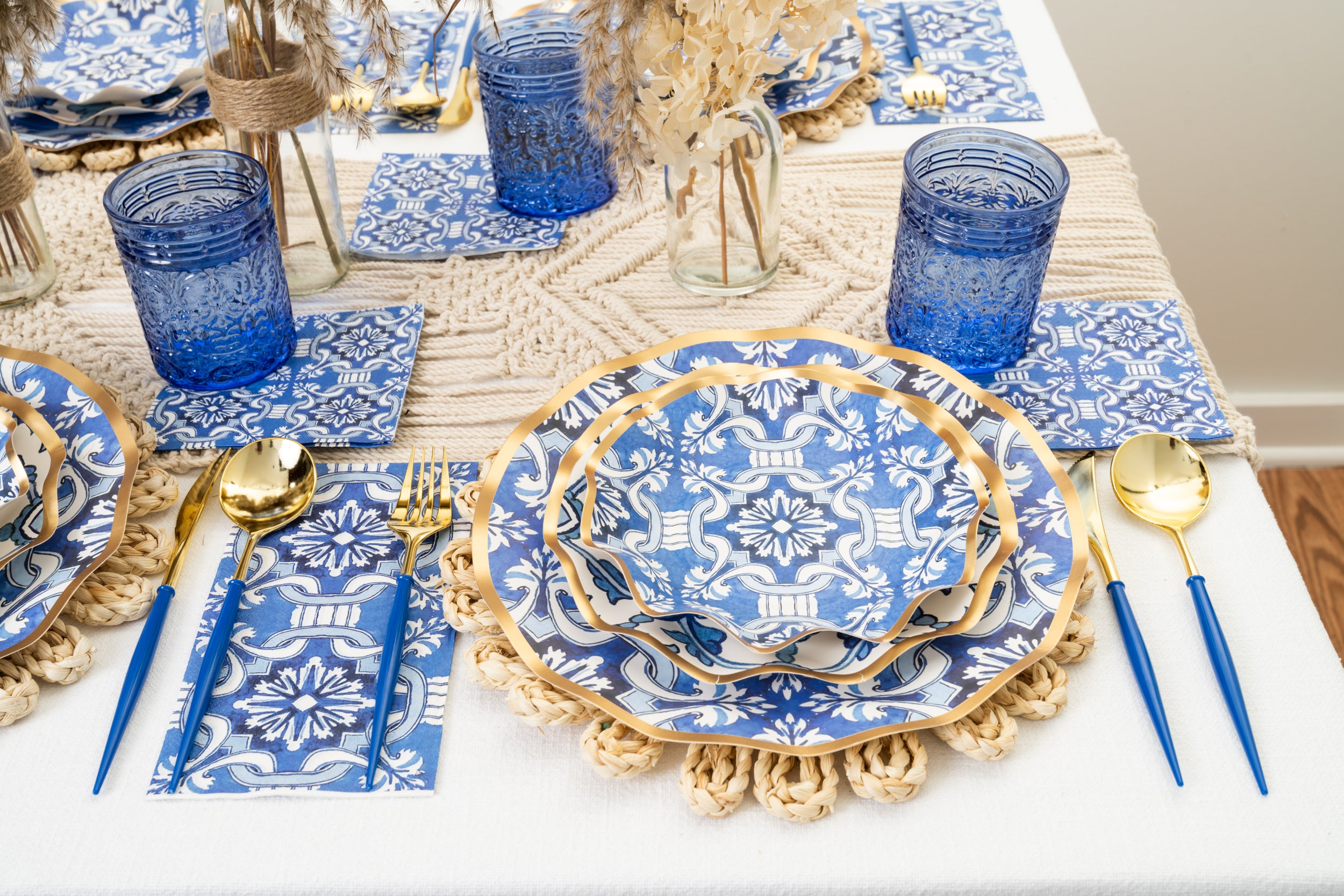 Premium Moroccan Nights Themed Cocktail Napkins - 20 Pack | Elegant Party Decor for Weddings, Bridal Showers & Dinner Parties