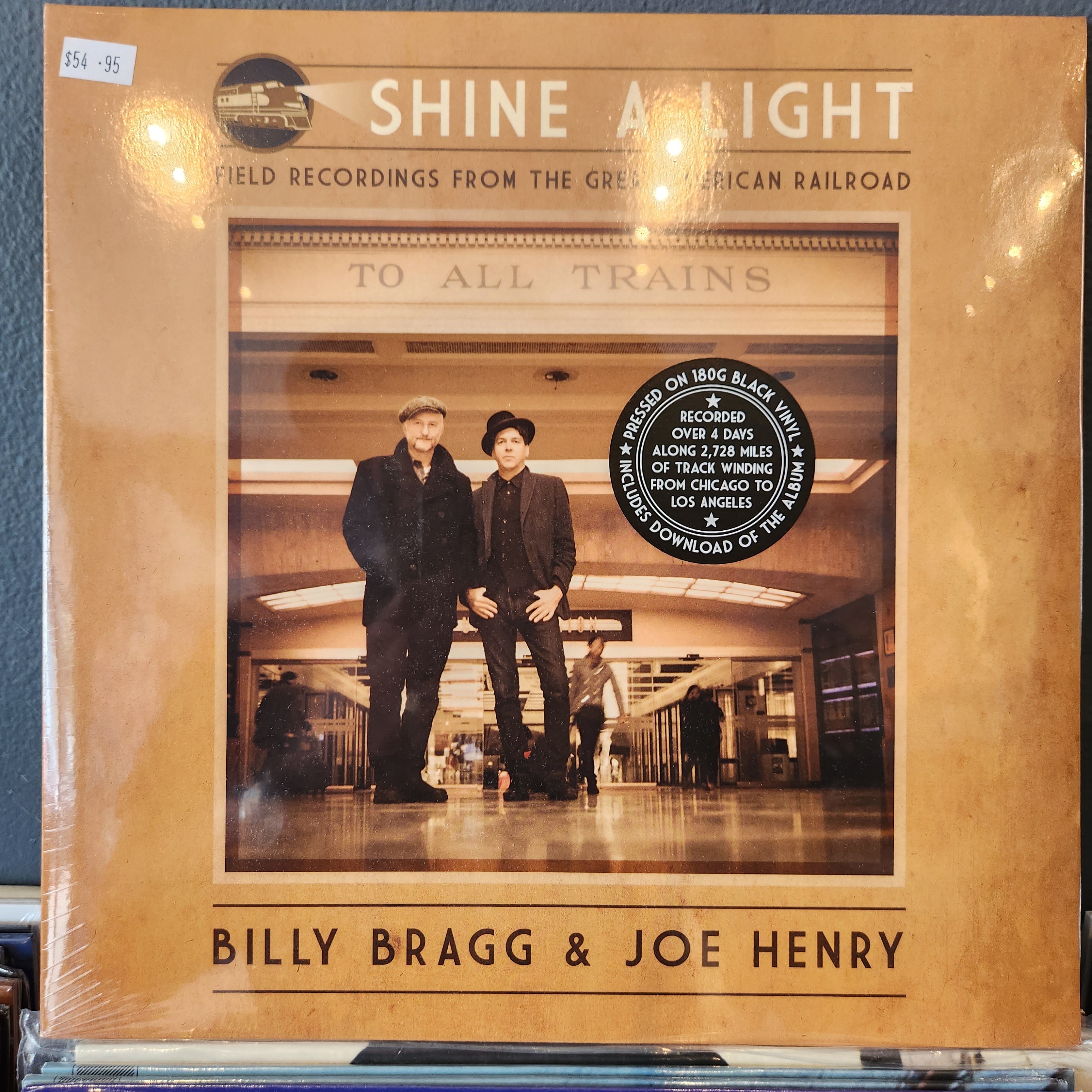 Billy Bragg and Joe Henry Shine a Light Vinyl LP Record - Folk Rock Music for Home Listening & Vinyl Collectors - Perfect for Relaxing Evenings & Music Enthusiasts