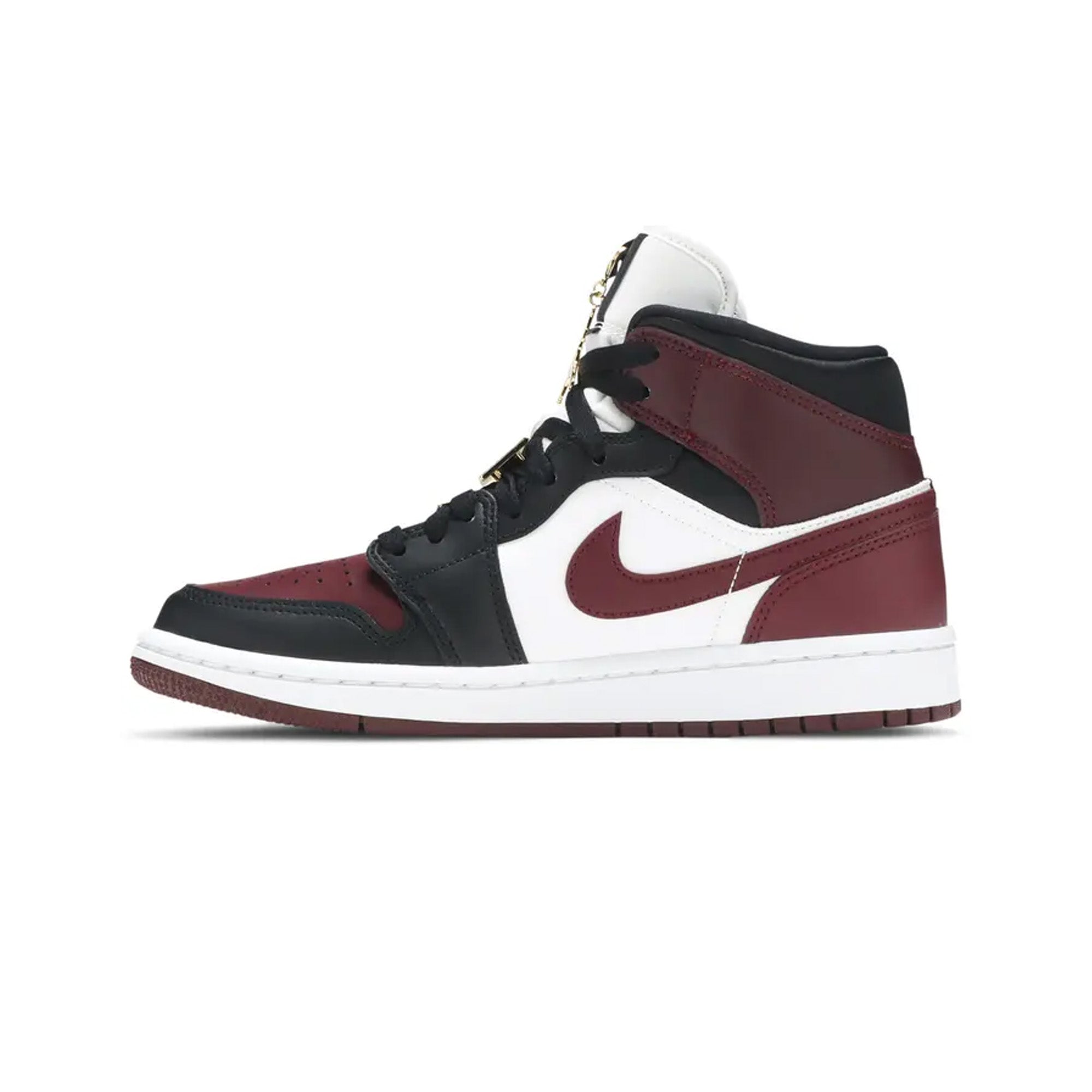 Air Jordan 1 Mid W SE 'Black Dark Beetroot' Basketball Shoes - Women's Retro Sneakers for Casual Wear & Street Fashion