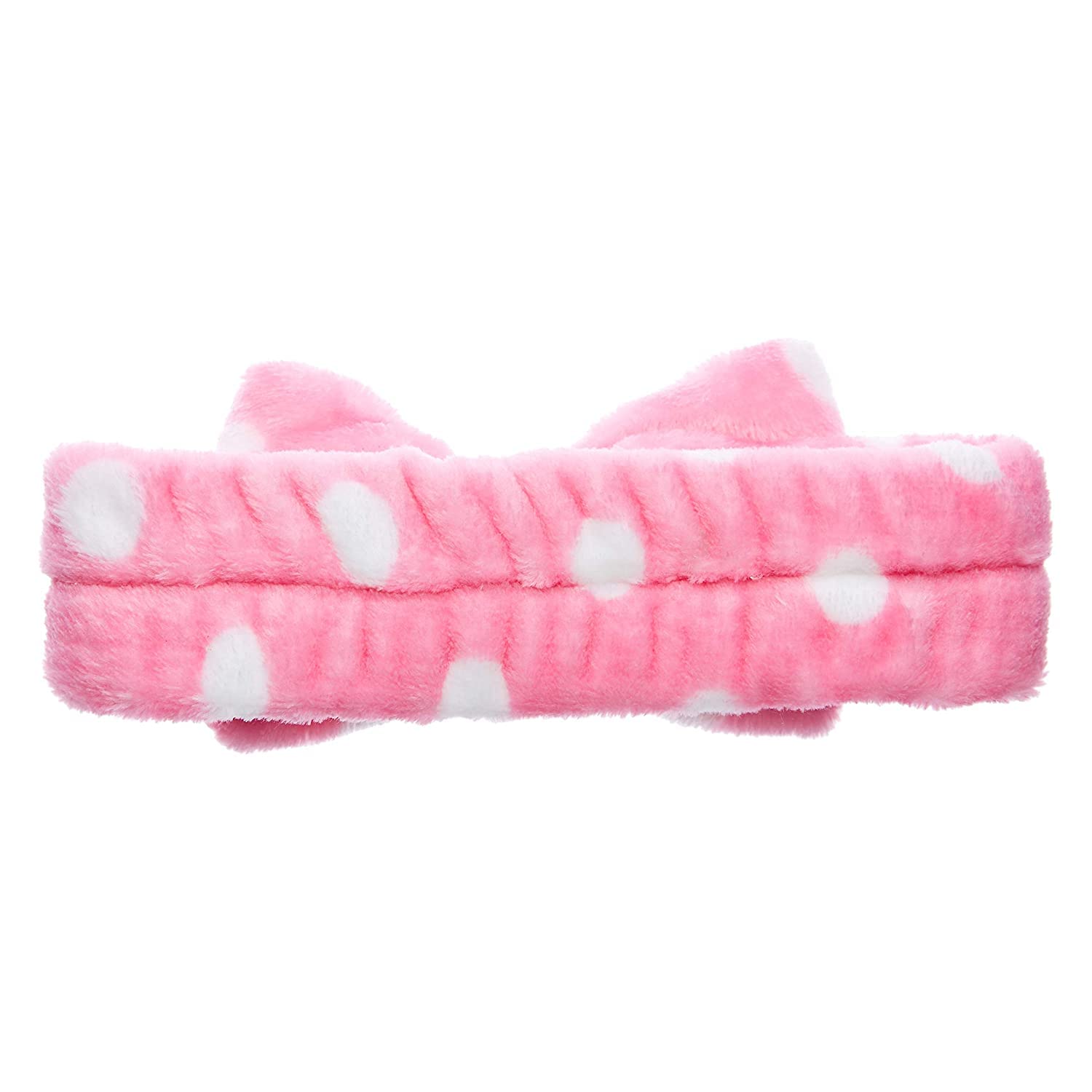 APOEM Velvet Hair Bands with Bow - Adjustable Elastic Headbands for Women (Pack of 2, Blue & Pink) - Perfect for Makeup, Skincare, Yoga & Relaxation at Home