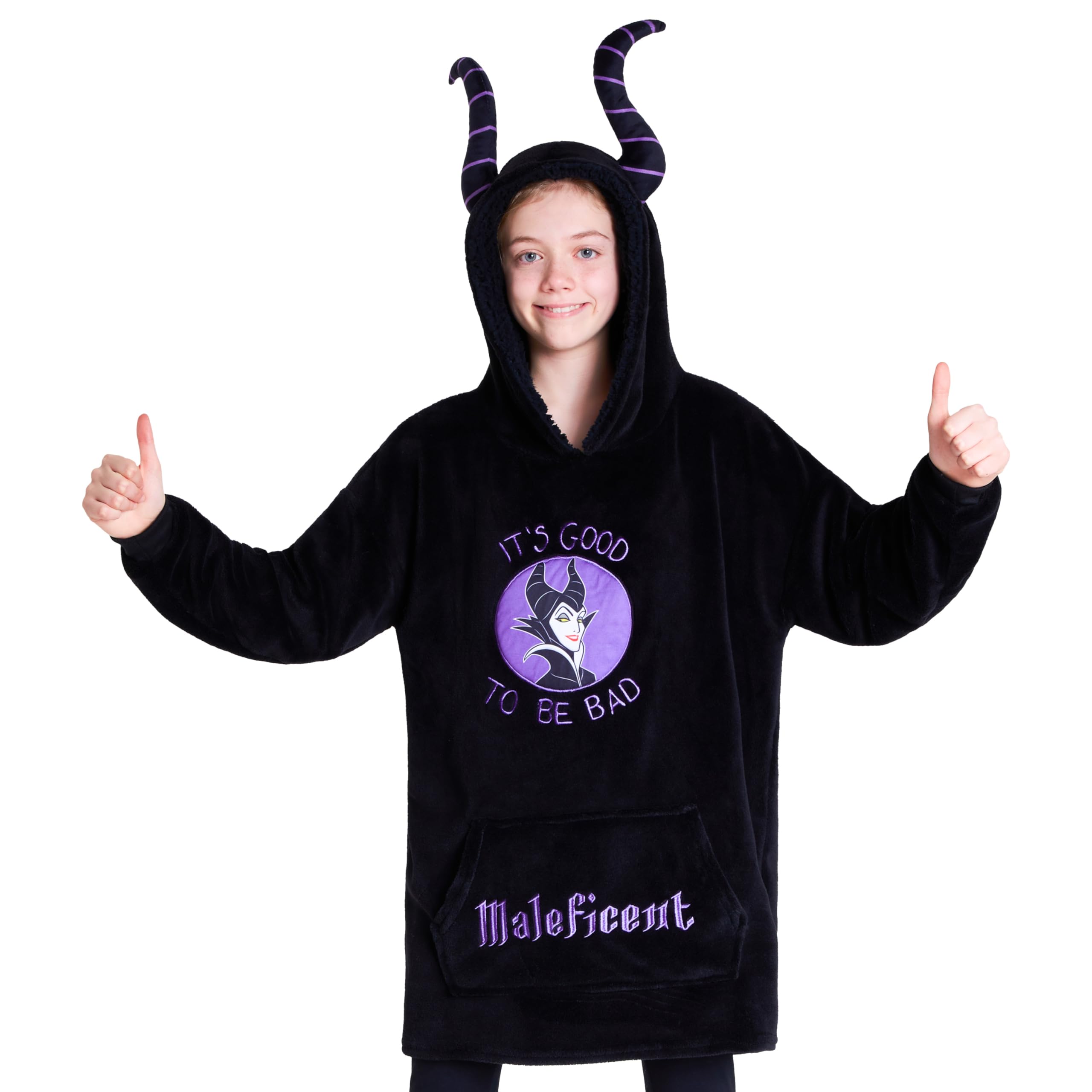 Disney Stitch Fleece Hoodie Blanket for Kids & Teens - Soft Oversized Wearable Blanket with Hood - Perfect for Cosplay, Sleepovers & Winter Comfort