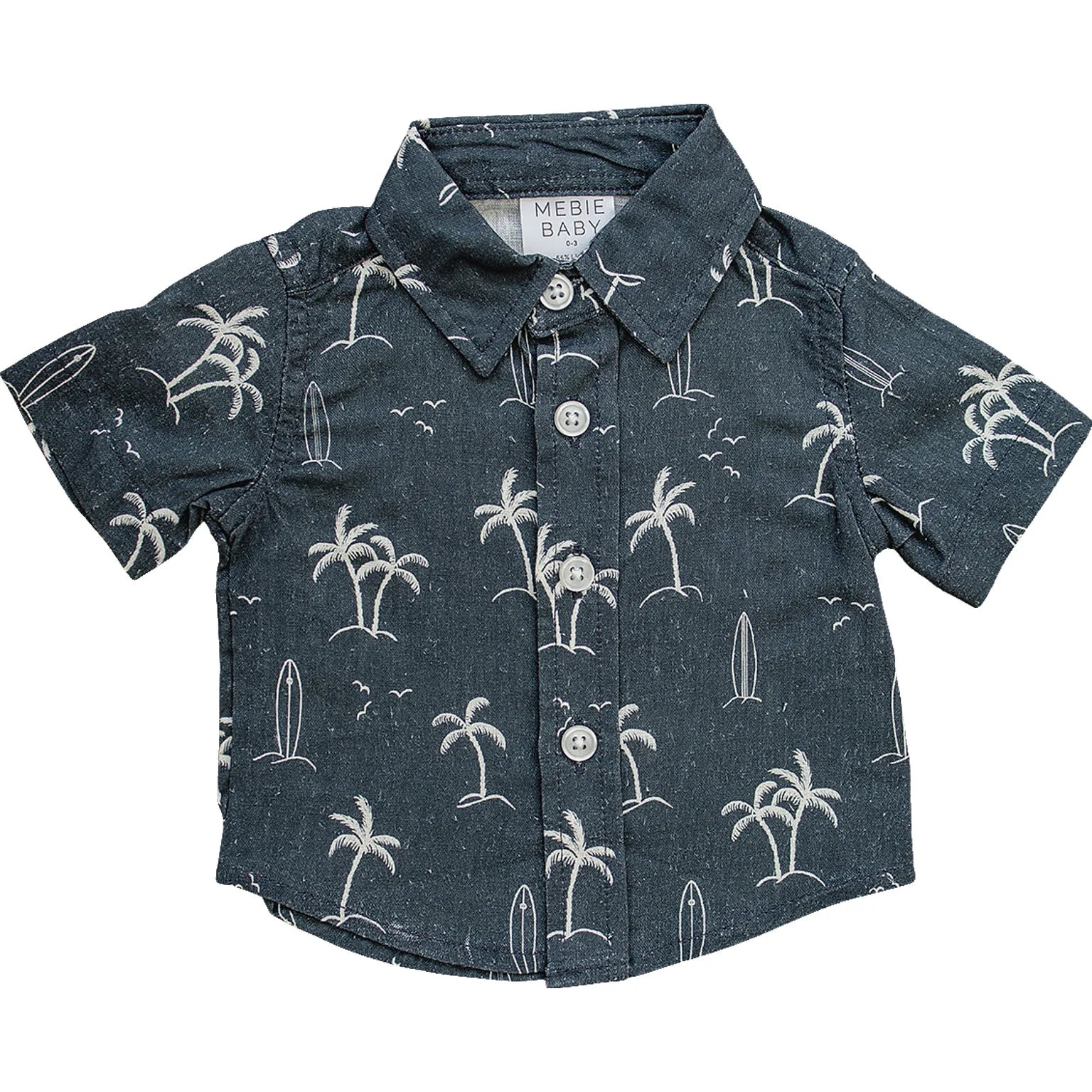 Premium Linen Button-Up Shirt for Men - Navy Blue Casual Surf Style - Perfect for Beach Outings, Summer Vacations & Relaxed Office Wear
