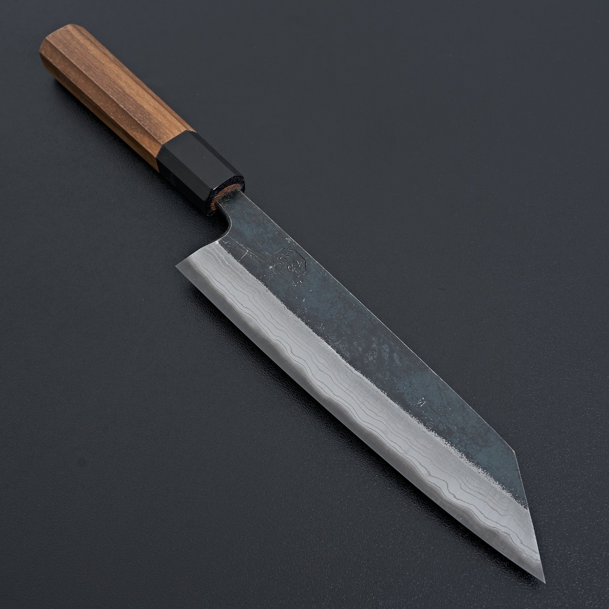 Premium Kumokage Blue #2 Kurouchi Damascus Bunka Knife 180mm - Japanese Kitchen Knife for Professional Chefs & Home Cooking, Perfect for Slicing, Dicing & Precision Cutting