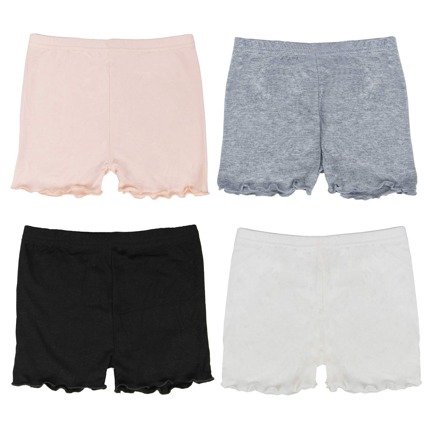 Girls Bike Shorts for Under Dresses - Non-Transparent Dance, Playground, Gym & Sports Wear - Perfect for Ballet, Cheerleading, School Activities and Everyday Play