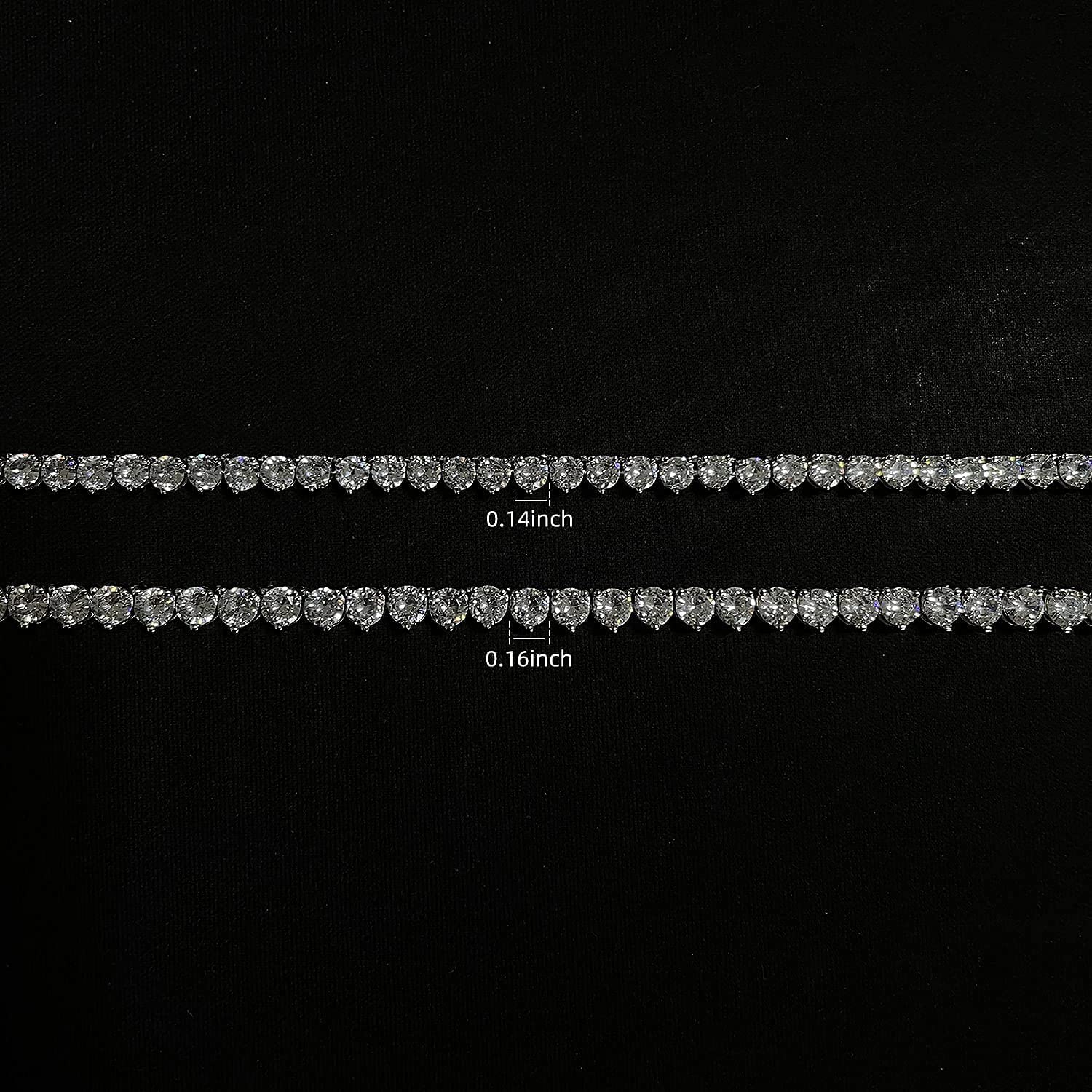 14K Gold Plated Diamond Tennis Chain Necklace - Round Cubic Zirconia Classic Unisex Jewelry for Women & Men (18 Inch) | Perfect for Weddings, Parties & Everyday Elegance