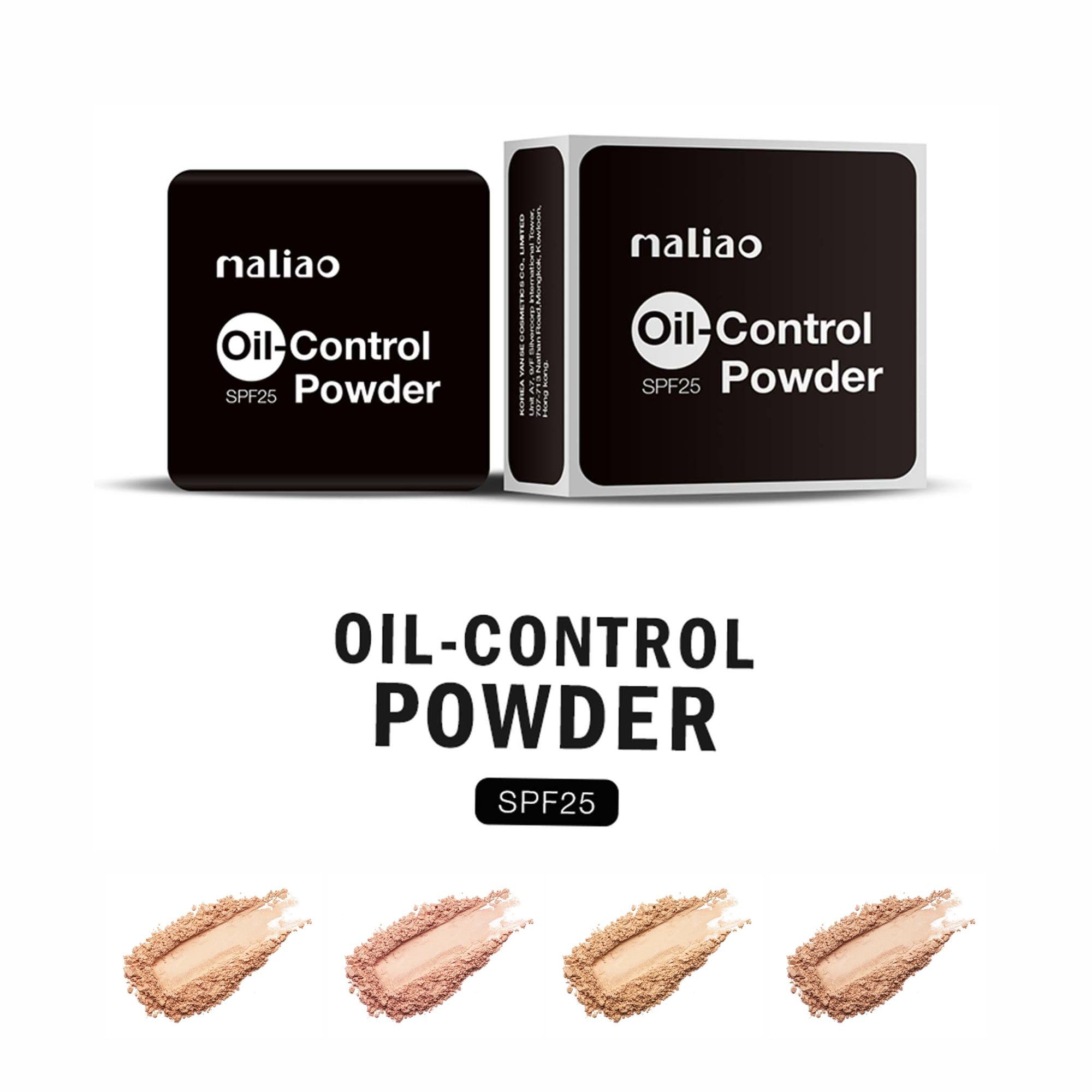 Maliao Oil Control Powder Compact with SPF 25 - Natural Nude | Matte Finish & Shine Control | Perfect for Oily Skin & Summer Makeup