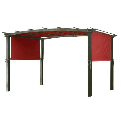 Garden Winds Universal Pergola Replacement Canopy - Standard 350 - Cinnabar Red | Durable Outdoor Shade Cover for Patio, Deck & Backyard