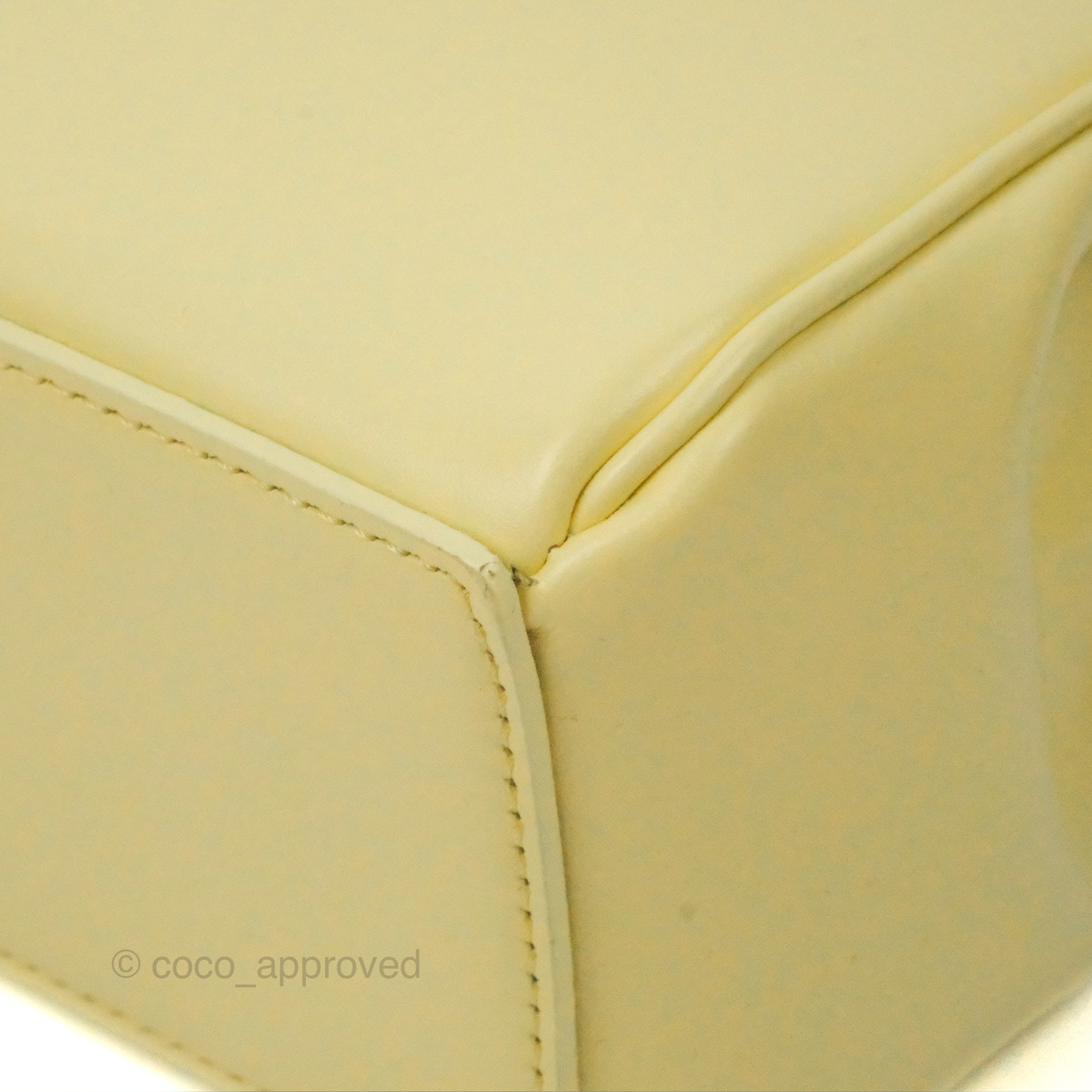 Celine Mini 16 Handbag in Soft Yellow Satinated Calfskin Leather - Luxury Crossbody Bag for Women, Perfect for Date Night & Special Occasions