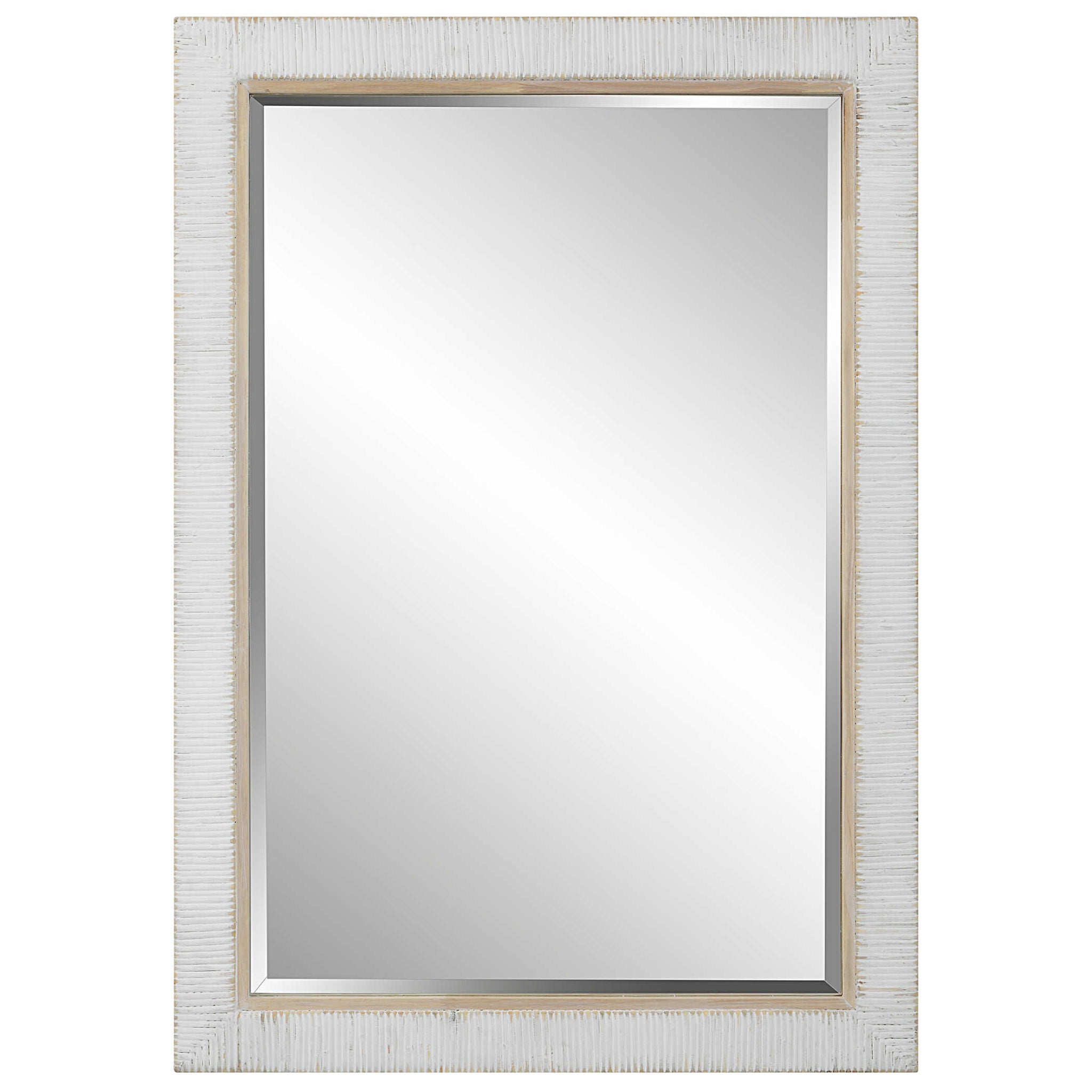 White Cape Mirror - Elegant Full-Length Wall Mirror for Home Decor, Bedroom & Entryway
