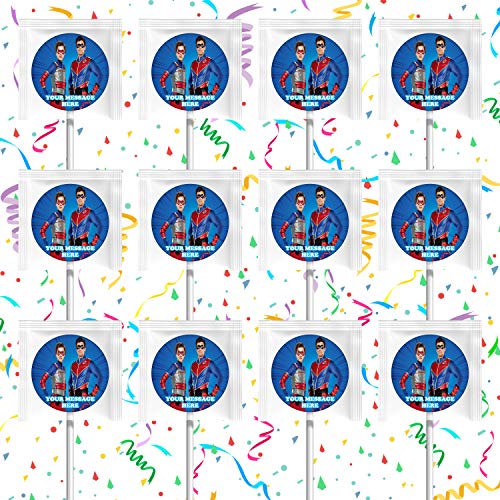 Henry Danger Party Supplies - 12 Pcs Lollipop Favors & Decorations for Kids Birthday, TV Show Theme Party & Superhero Celebration