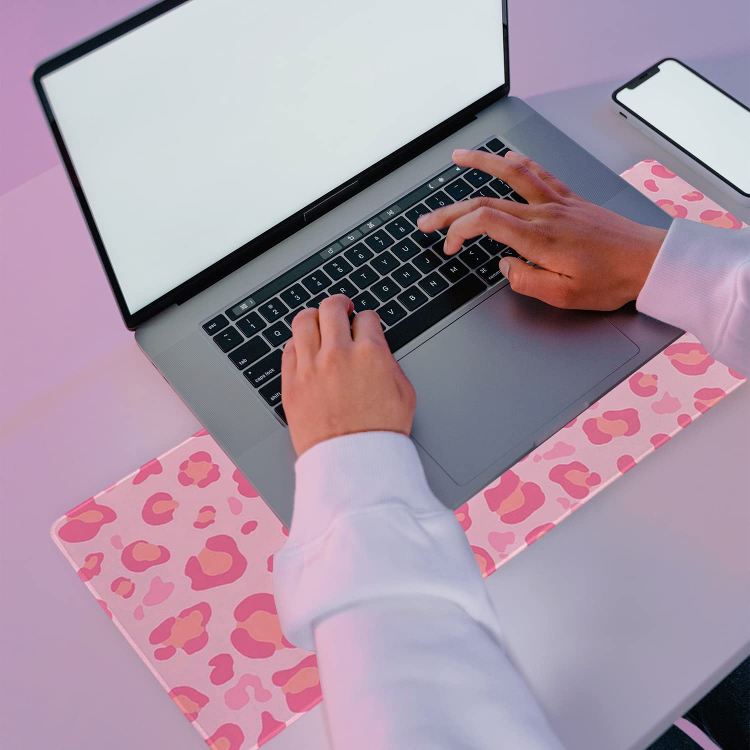 Pink Leopard Gaming Mouse Pad - Extra Large 31.5