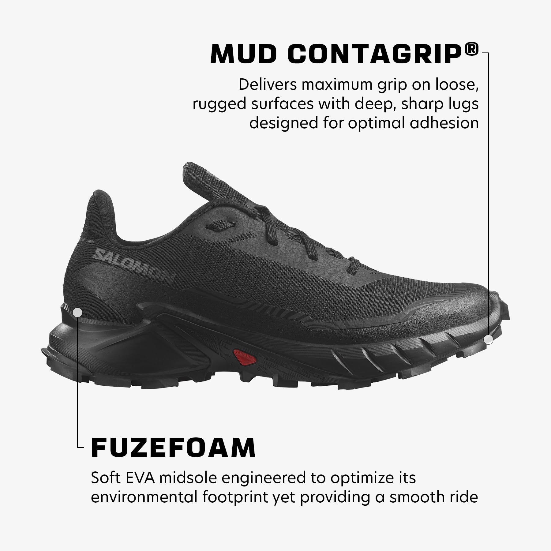 Salomon Women's ALPHACROSS 5 Trail Running Shoes - Lightweight Waterproof Hiking Shoes for Women with Superior Traction | Perfect for Trail Running, Hiking & Outdoor Adventures