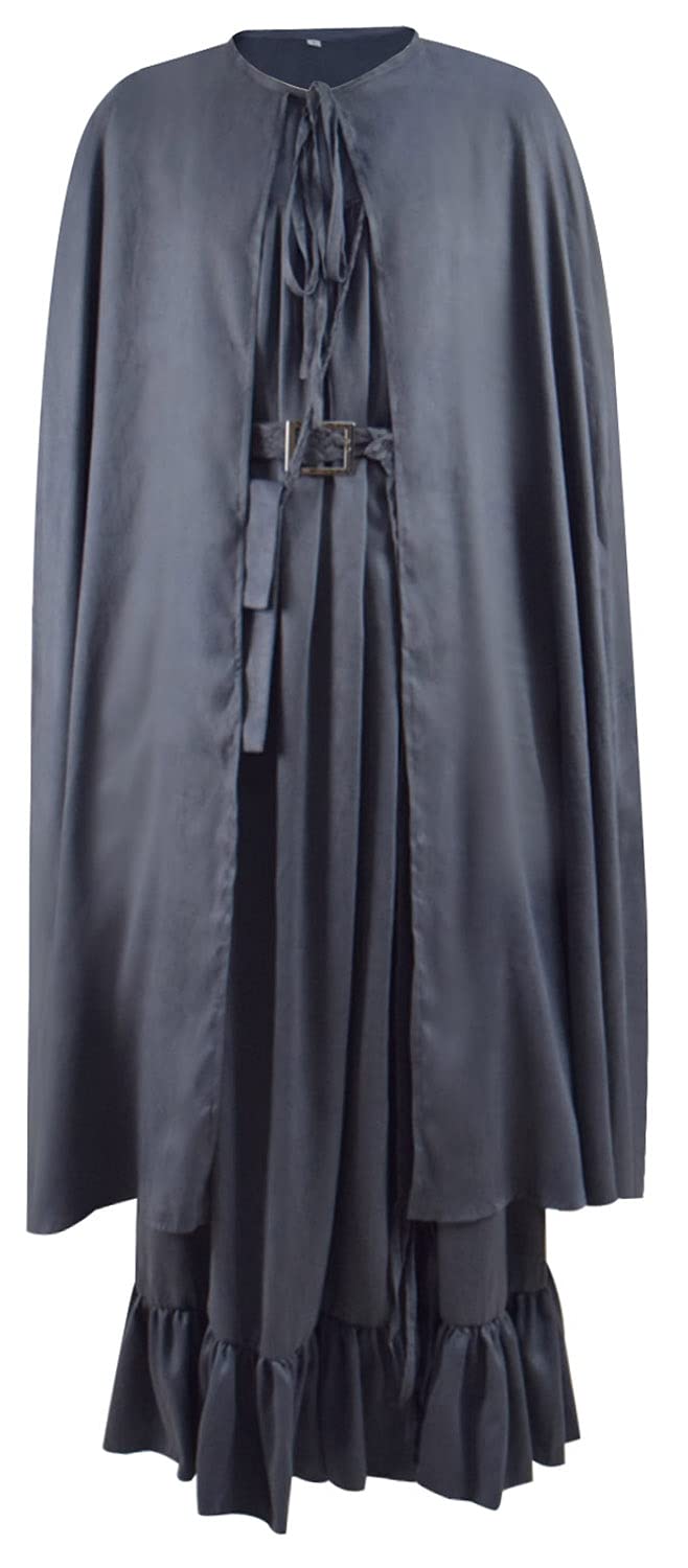 **Gandalf Cosplay Costume Set for Men - Lord of the Rings Wizard Robe, Hat, Cloak & Bag - Halloween, LARP, Renaissance Fair Outfit**
