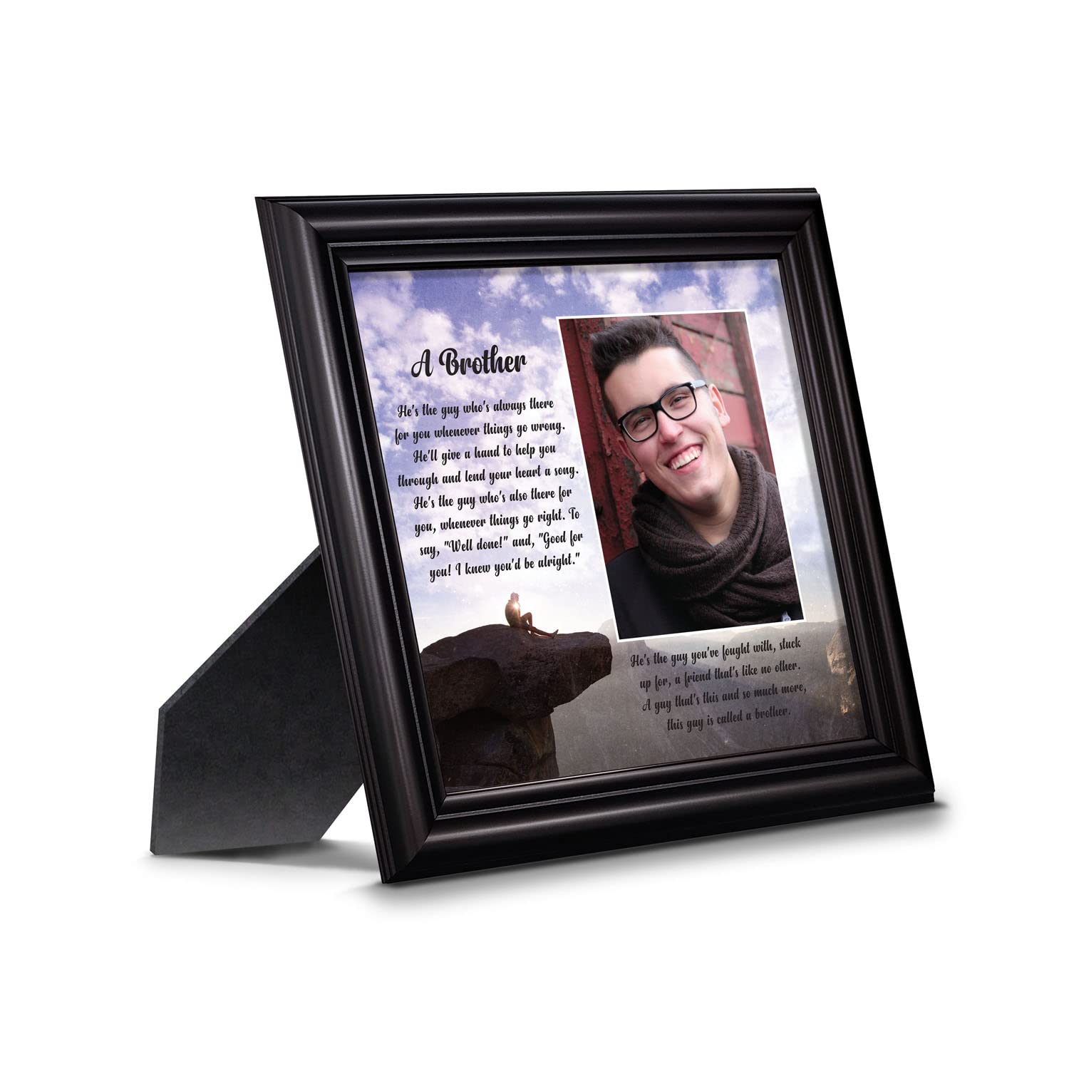 Crossroads Home Décor Brother Picture Frame - Big Brother Photo Frame 6329B for Siblings, Family Memories - Perfect for Bedroom, Nursery, or Gift