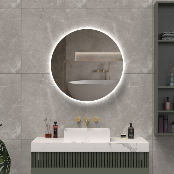 ICO Bennett LED Mirror - Vanity Mirror with Touch Control, Dimmable Lights for Makeup, Shaving & Skincare - Perfect for Bathroom, Bedroom & Dressing Table