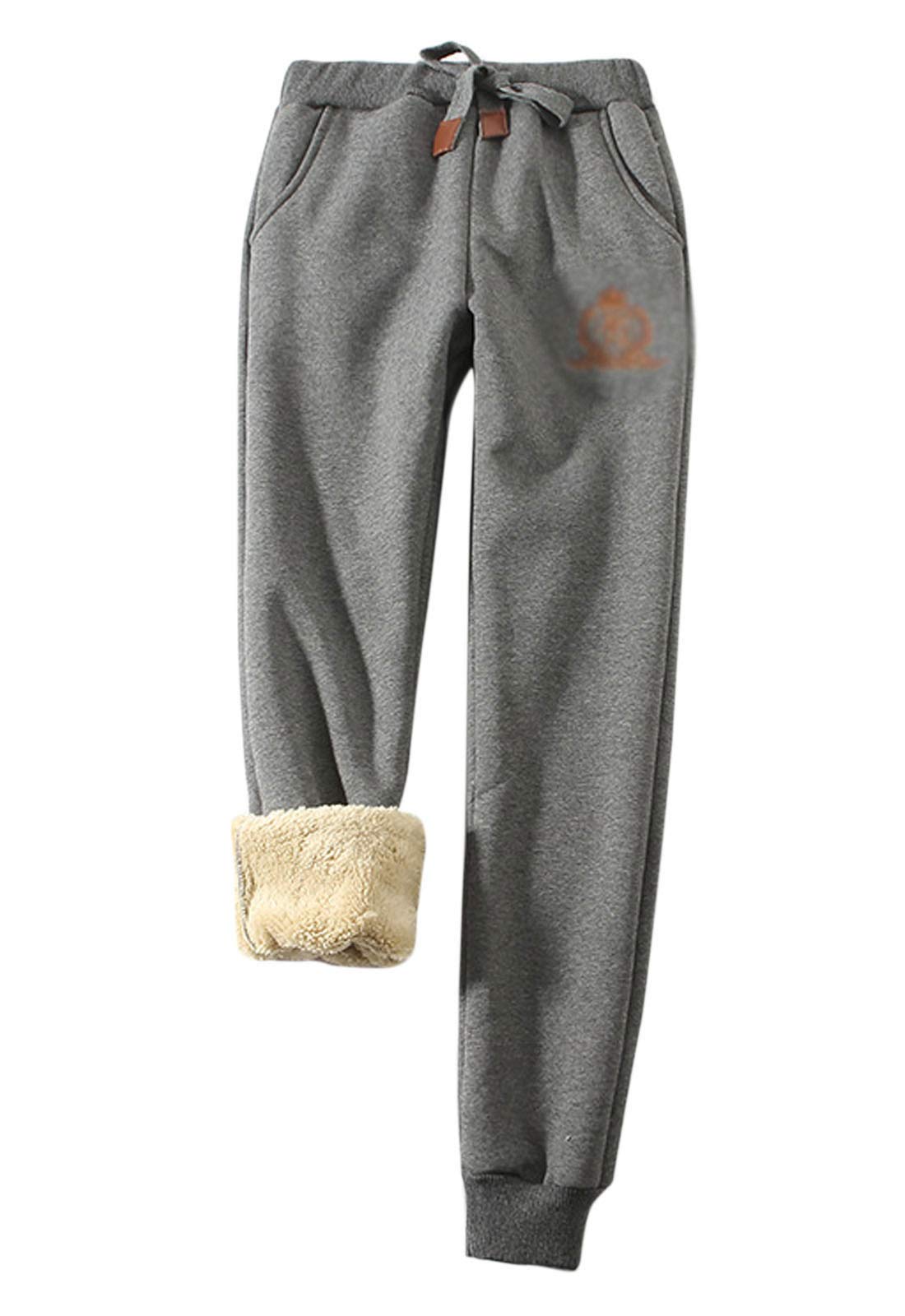 Flygo Women's Warm Fleece Pants with Sherpa Lining - Soft Thermal Joggers for Running, Yoga & Lounge - Cozy Winter Workout & Casual Pants for Women