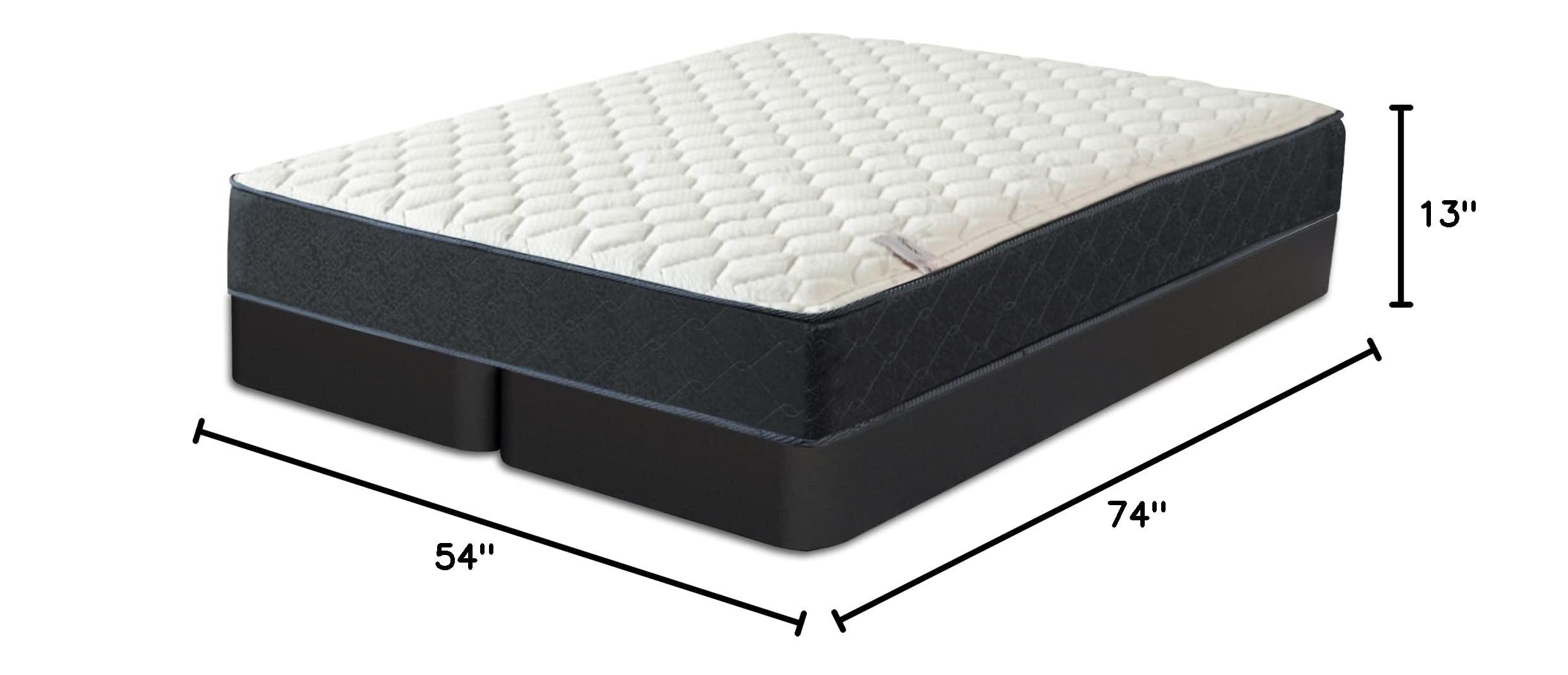 Treaton 9 Inch Hybrid Mattress in a Box - Medium Firm Support for Back Pain Relief, Motion Isolation & Pressure Relief with 4