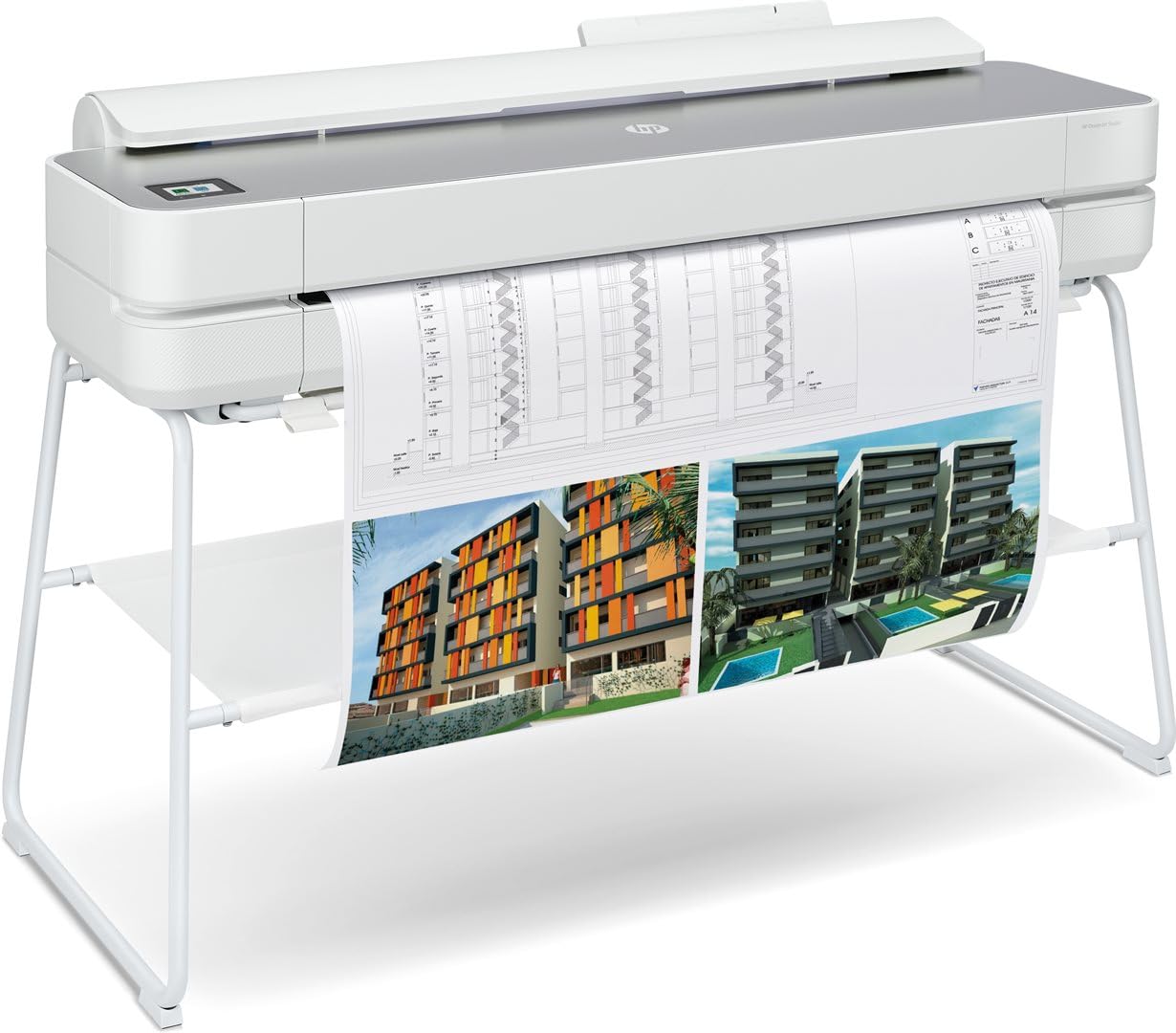 HP DesignJet Studio Steel 36p Large-Format Printer for Architects & Engineers - High-Quality CAD, GIS & Technical Printing for Blueprints, Construction Plans & Engineering Drawings
