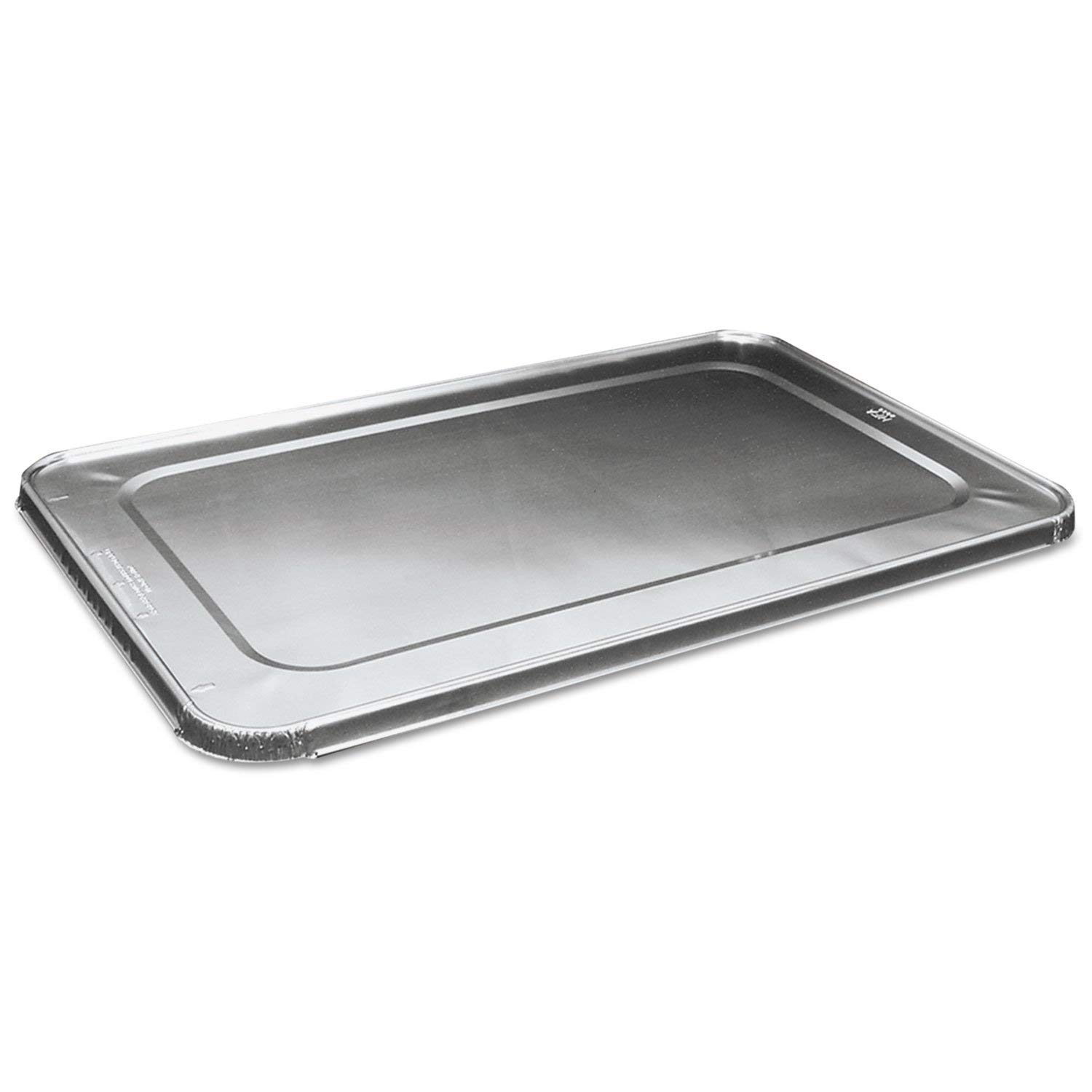 Boardwalk Aluminum Pan Lids BWK LIDSTEAMFL - Durable & Lightweight Cookware Covers for Baking, Roasting & Food Storage - Perfect for Kitchen, Camping & Outdoor Cooking