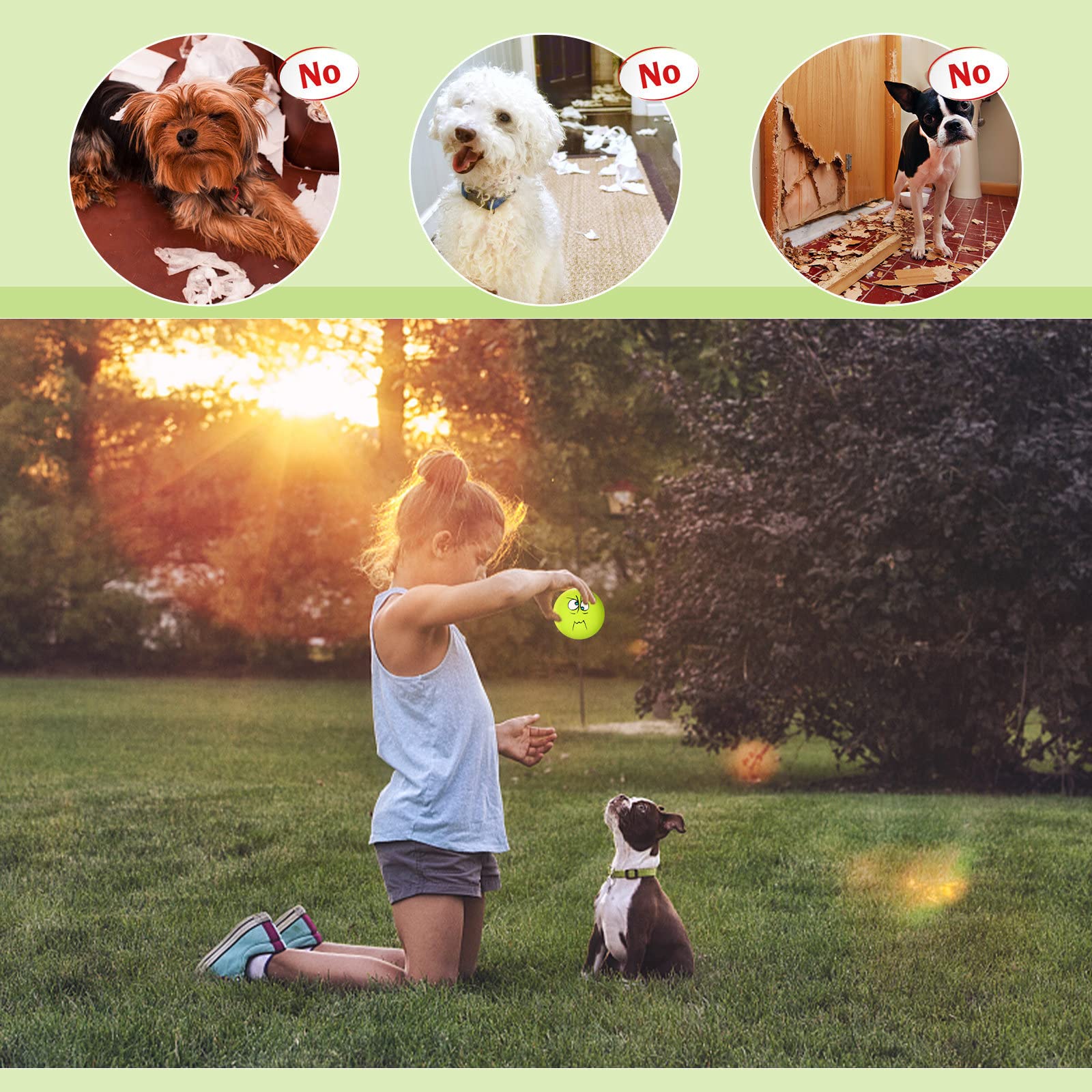 **Durable Latex Rubber Squeaky Dog Toys - 6PCS Soft Chew Teething Fetch Balls for Small & Medium Dogs - Perfect for Playtime, Training & Puppy Gifts**