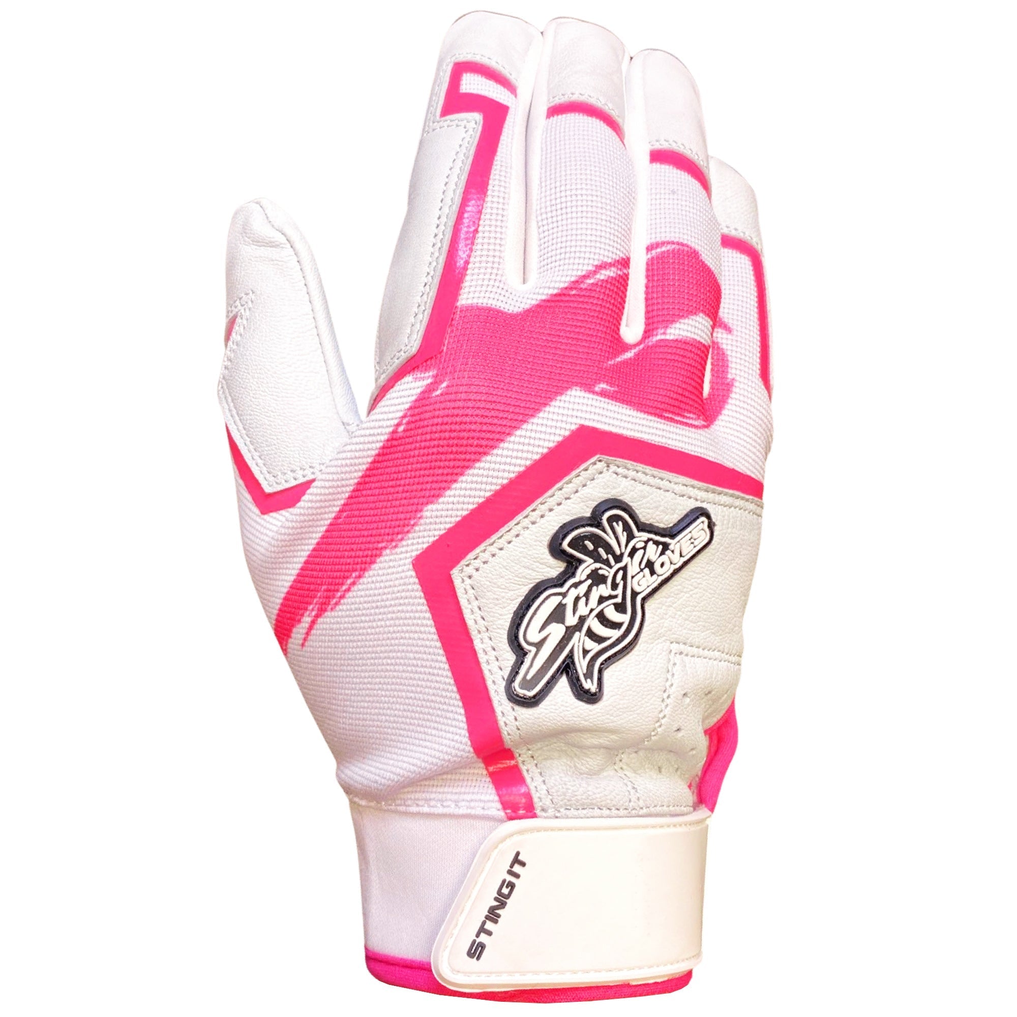 Sting Squad Pink Breast Cancer Awareness Batting Gloves - Baseball & Softball Training Gloves for Women & Girls - Perfect for Practice, Games & Fundraising Events