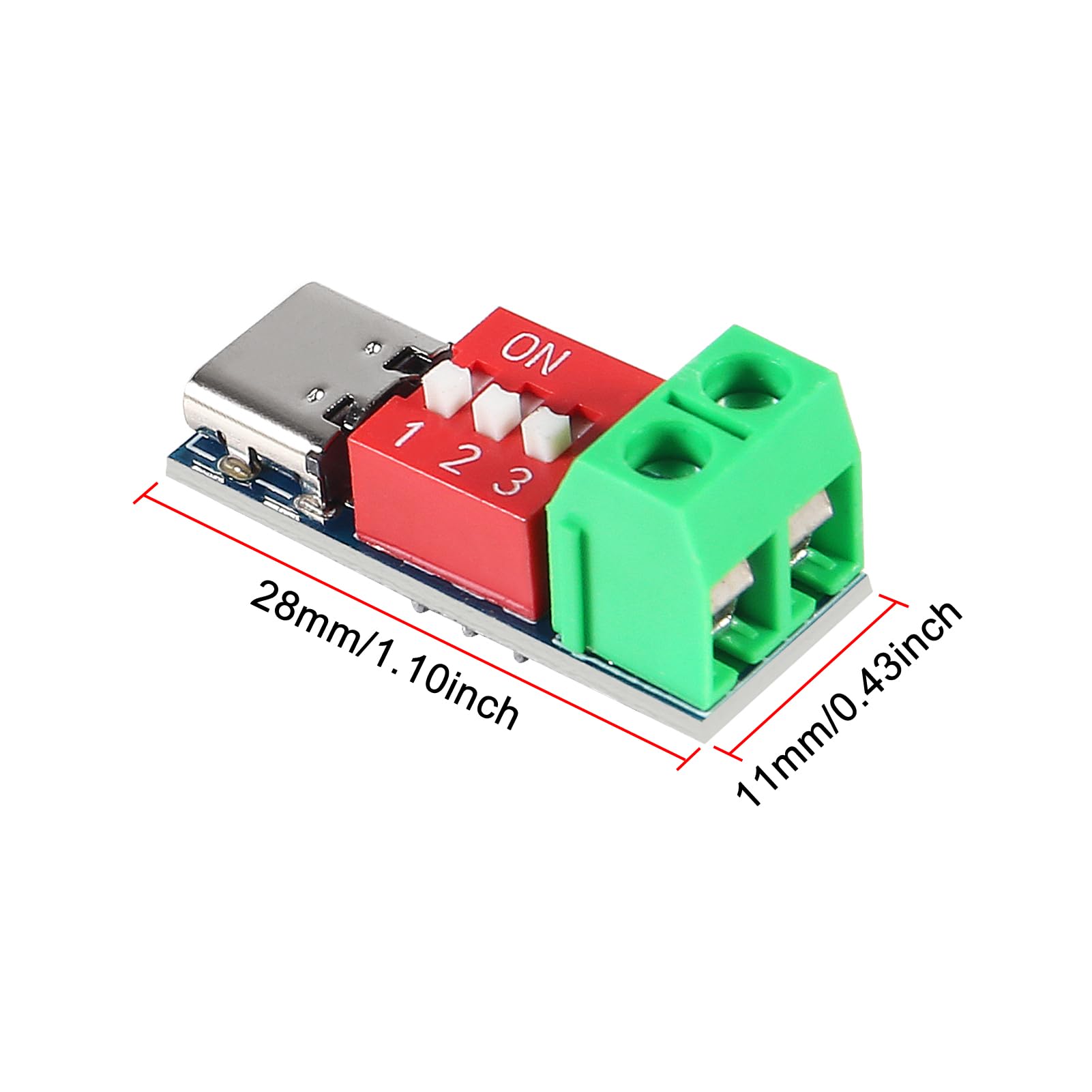 3PCS USB-C PD Trigger Board Module - Fast Charge 5V/9V/12V/20V Power Delivery Boost Converter for Laptops, Phones & Tablets | High-Speed USB Type-C Charging Solution for DIY Electronics & Power Banks