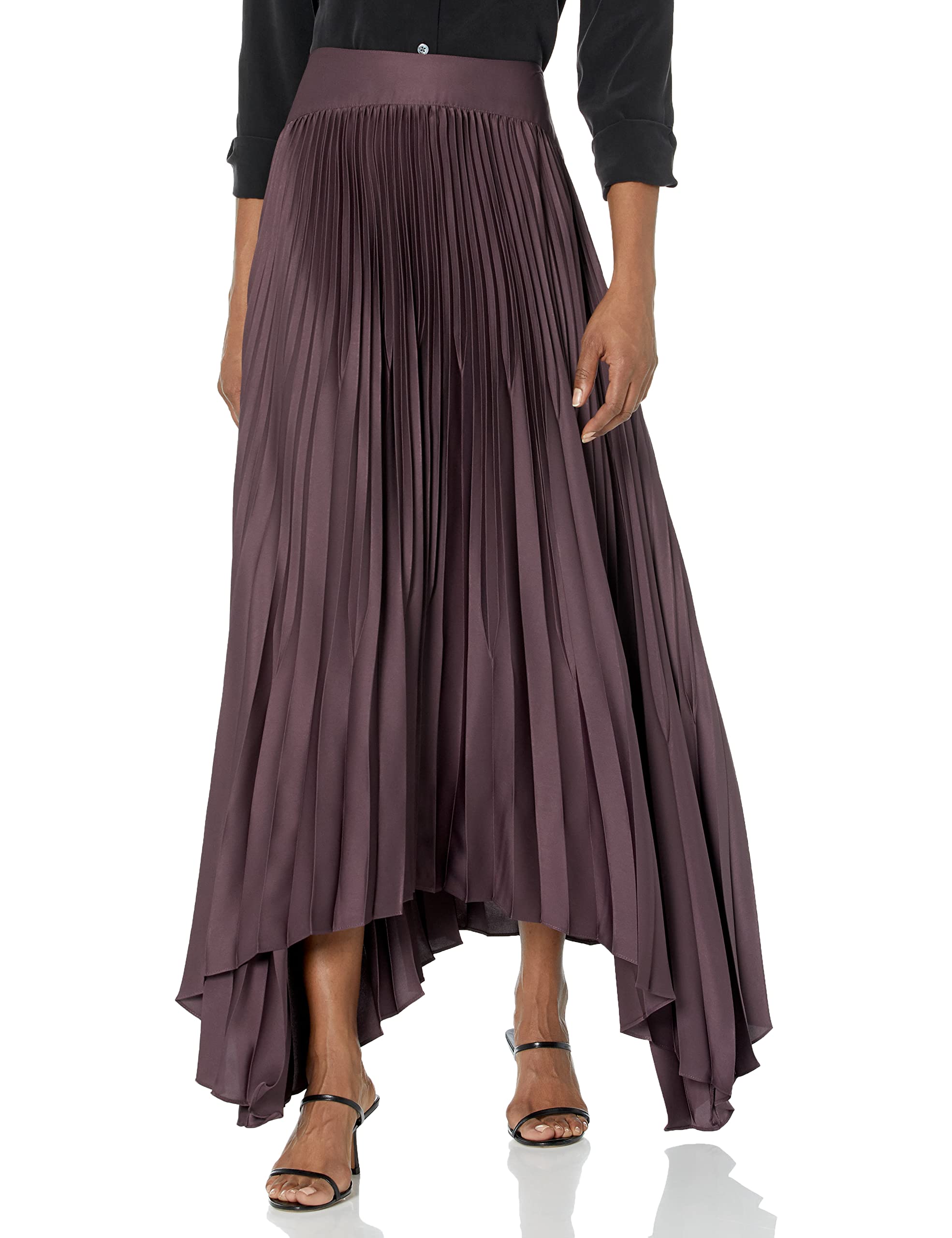 Ramy Brook Women's Satin Maxi Maxine Skirt - Elegant Long Formal Skirt for Evening Parties, Weddings & Special Occasions