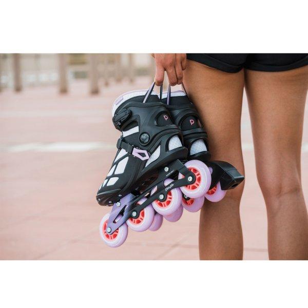 Playlife Lancer 84 Inline Skates for Adults - White Rollerblades for Men & Women - Perfect for Fitness, Outdoor Skating & Urban Commuting