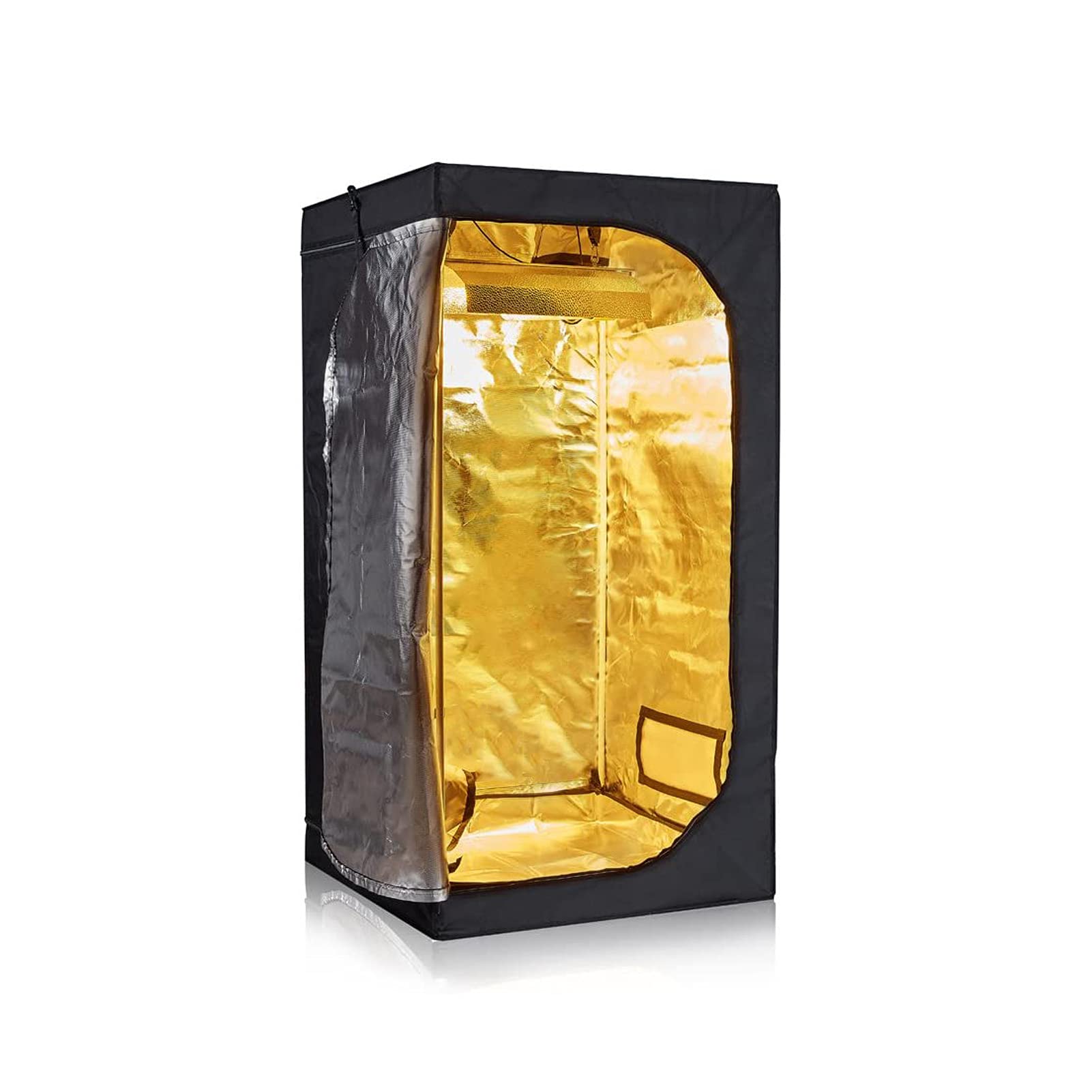 600D Mylar Hydroponic Grow Tent 48x48x79in - AJLDN Indoor Plant Growing Tent with Floor Tray & Tool Bag for Gardening, Seed Germination & Hydroponics | Perfect for Home Grow Rooms, Indoor Gardens & Plant Nurseries