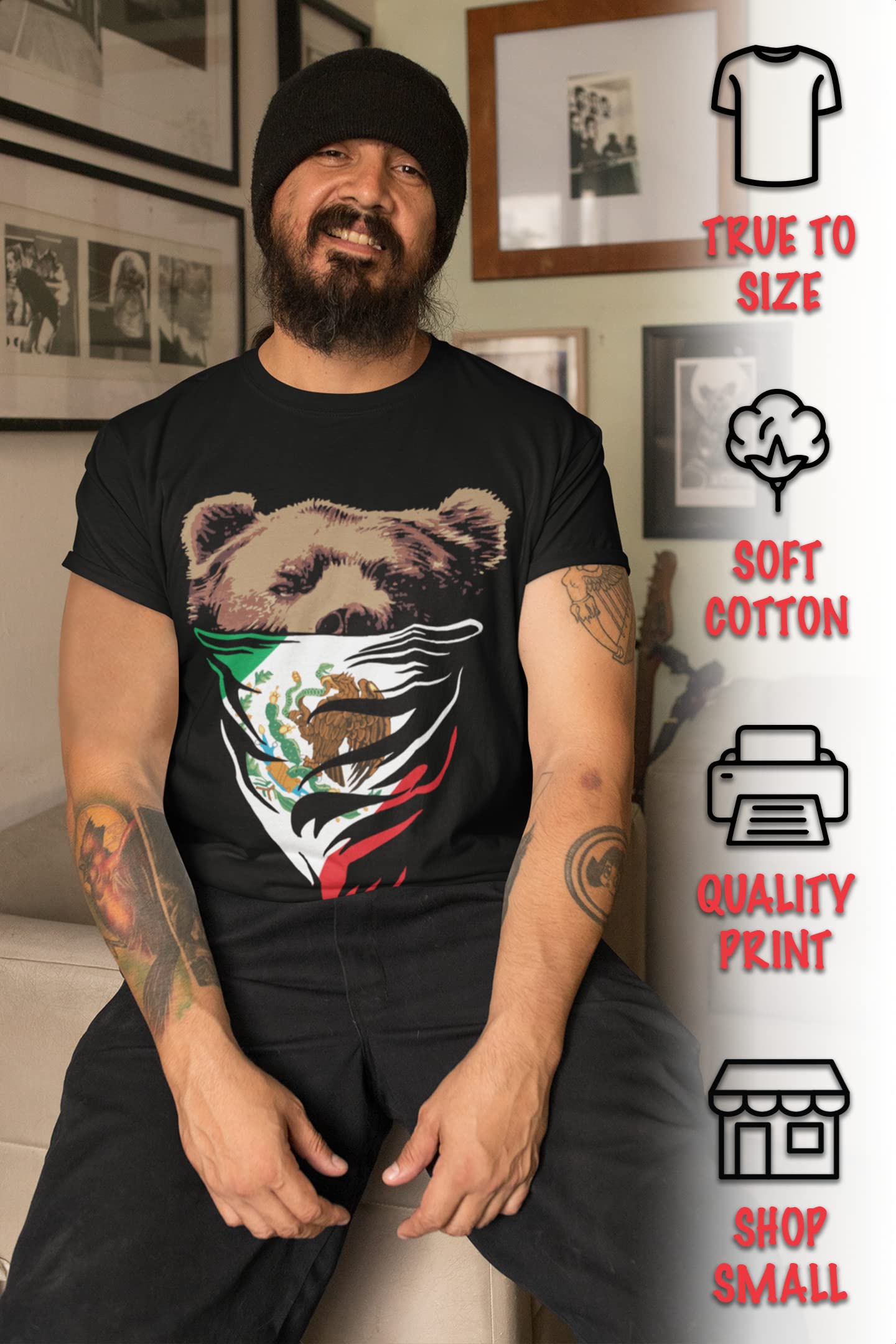 California Camouflage Bandana Bear Graphic T-Shirt for Men - Cool Cali Love Tee - Perfect for Casual Wear, Street Style & Outdoor Adventures