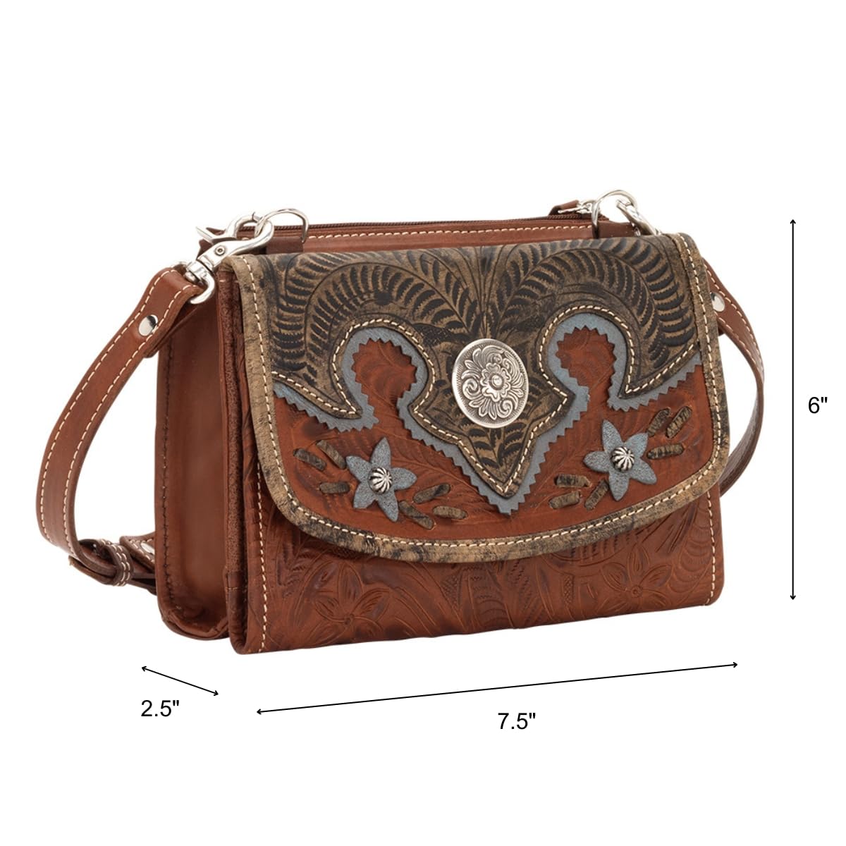 American West Desert Wildflower Crossbody Bag - Stylish Boho Purse for Women | Perfect for Travel, Festivals & Everyday Use