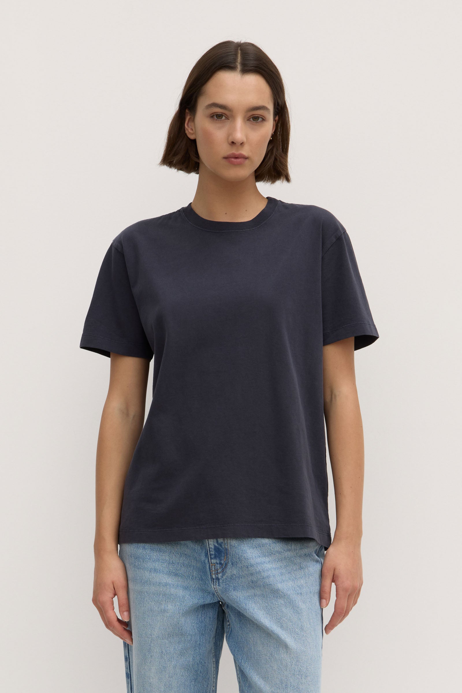 Organic Cotton Women's Basic T-Shirt - True Navy | Soft & Comfortable Everyday Wear for Casual Outfits & Layering
