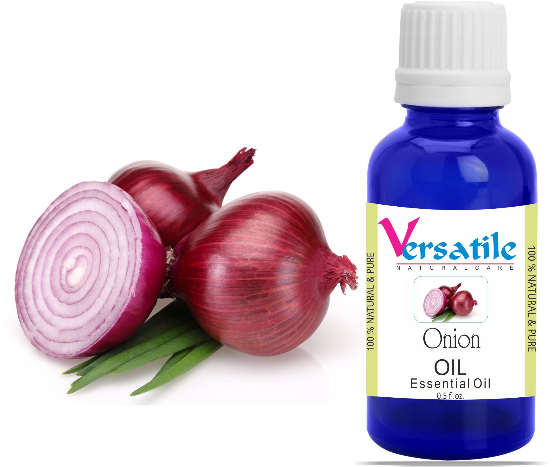 100% Pure Natural Onion Essential Oil - 3ml for Aromatherapy, Massage & Hair Care | Versatile Therapeutic Grade Oil for Relaxation & Wellness
