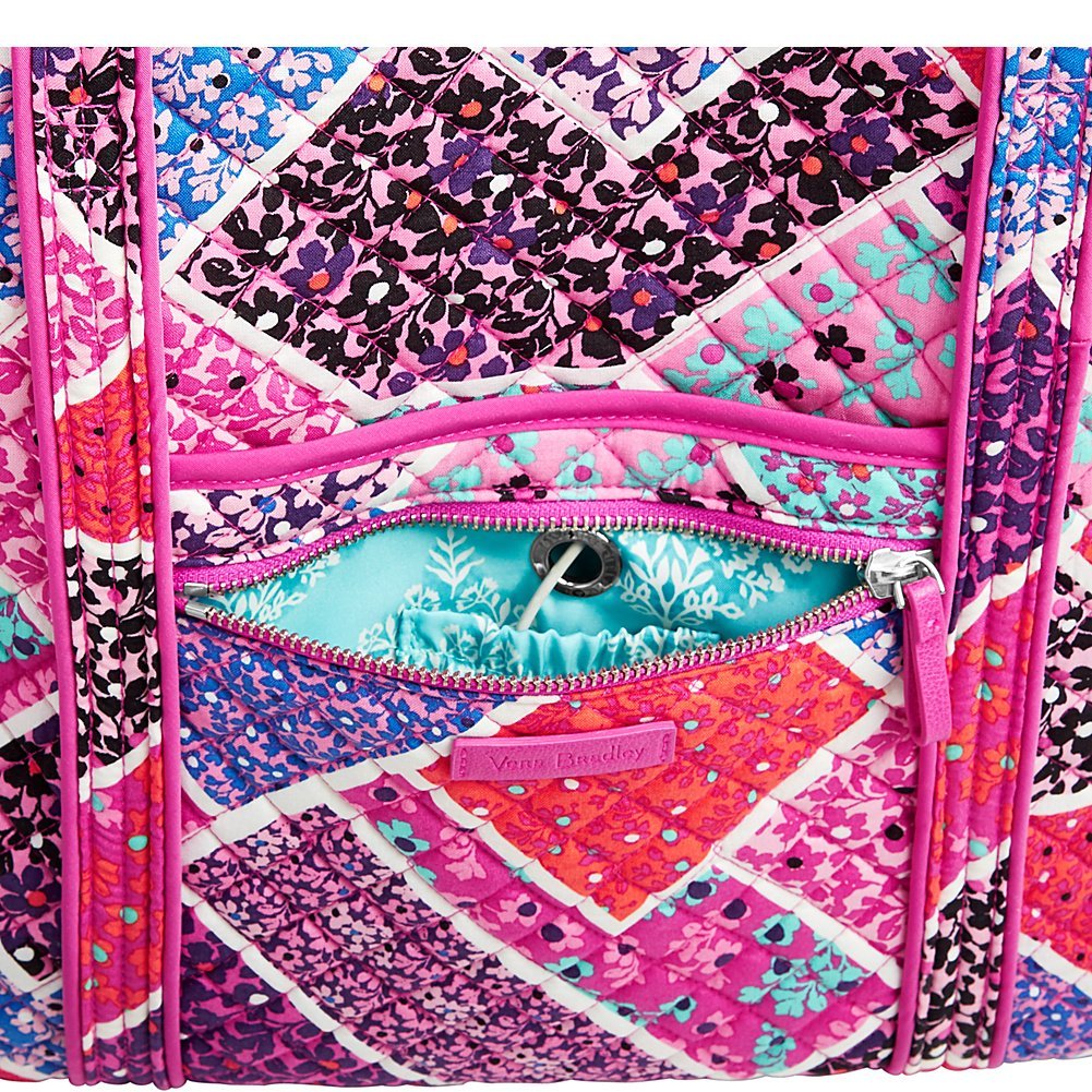 Vera Bradley Women's Iconic Vera Tote Bag - Falling Flowers Print, Spacious One-Size Handbag for Work, Travel & Everyday Use | Perfect for Office, Commuting & Weekend Outings