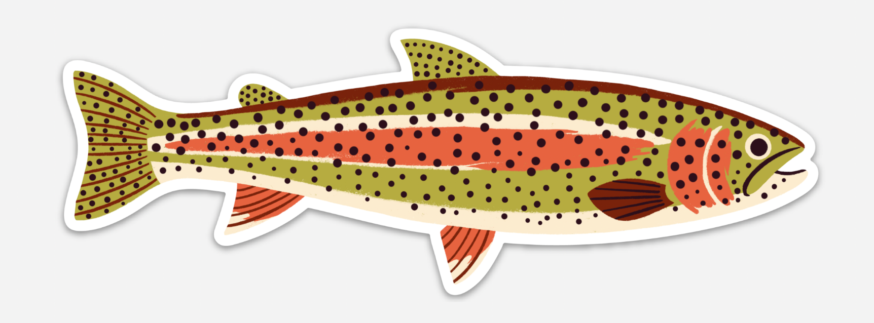 Native Trout Sticker - Waterproof Vinyl Decal for Fishing Gear, Coolers & Outdoor Equipment - Perfect for Anglers & Nature Lovers