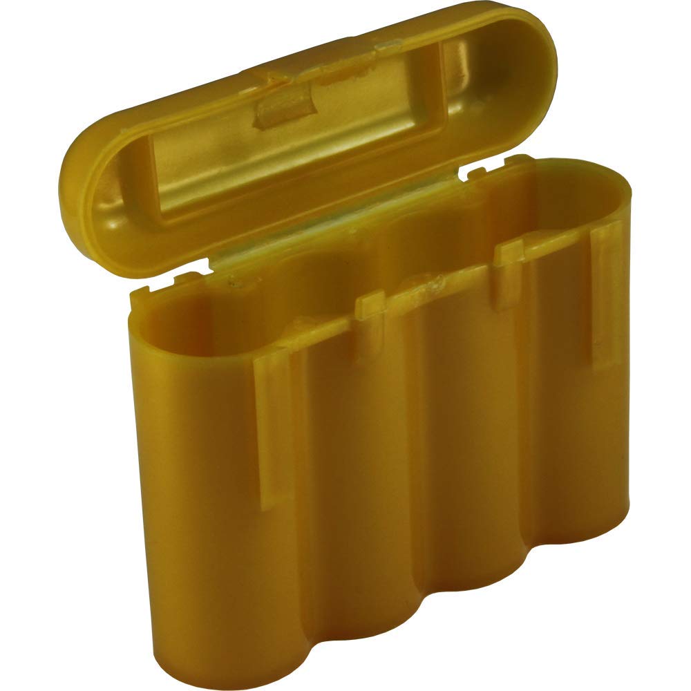 Powertron 5 AA/AAA/CR123A Battery Holder Storage Case - Organize & Protect Batteries for Flashlights, Toys, Cameras & Electronics
