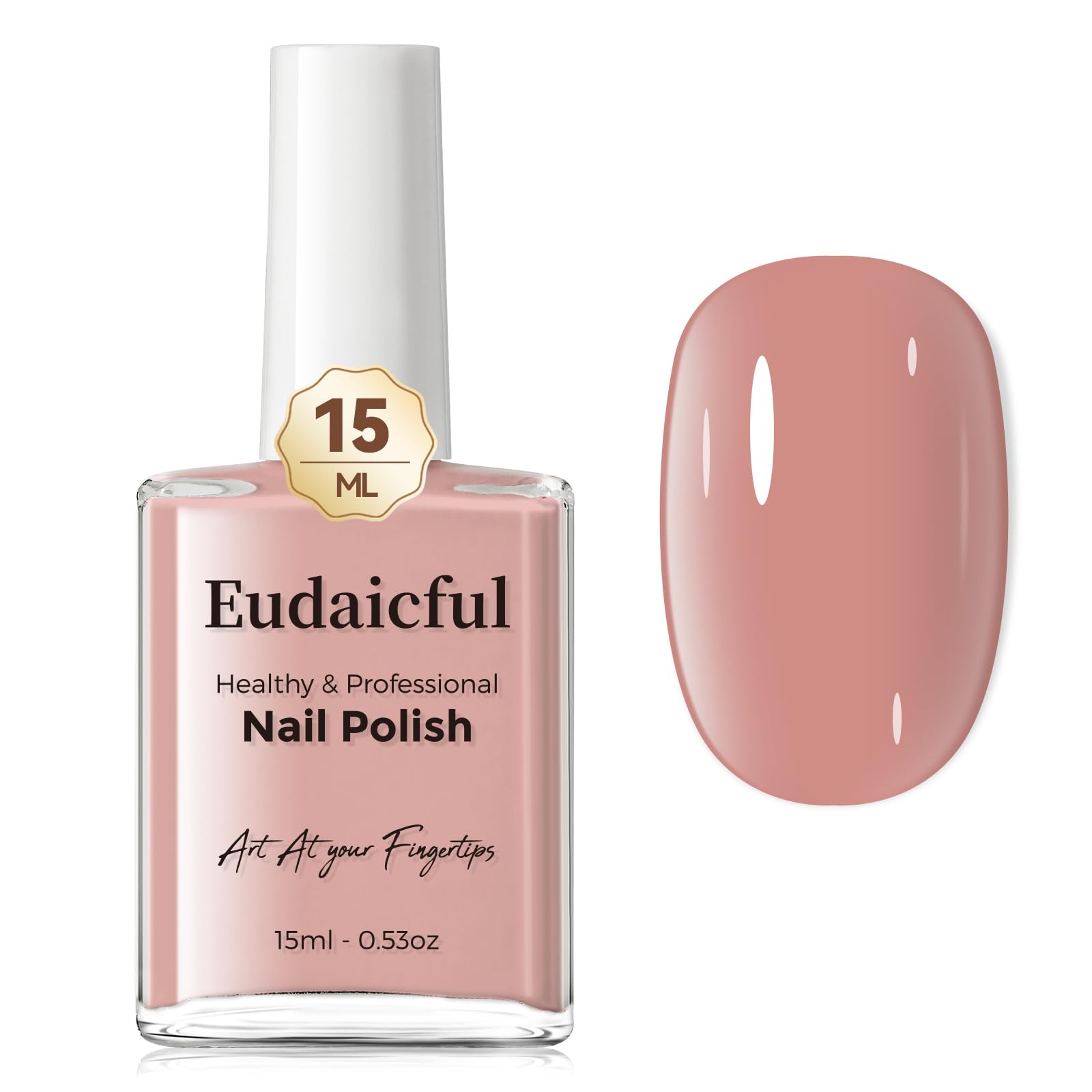 Nude Nail Polish - Quick Dry Regular Nail Lacquer for Women, Non-Gel Air Drying Nail Strengthener, 15ML Nail Art Polish for Manicure & Home DIY | Perfect for Everyday Wear, Office & Special Occasions