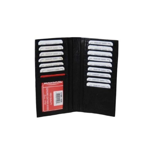 MARSHAL Checkbook Holder Wallet - Stylish & Durable Leather Checkbook Cover with RFID Protection - Perfect for Organizing Checks, Cards & Cash - Ideal for Business, Travel & Everyday Use