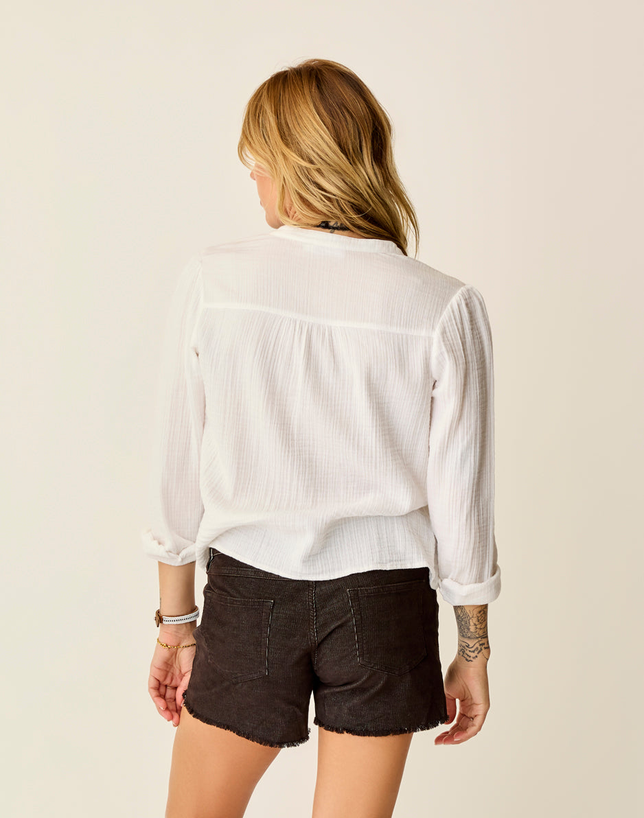 Tatum Double Gauze Shirt - Soft & Breathable Cotton Top for Women | Casual & Boho Style | Perfect for Summer Outfits, Beach Vacations & Layering