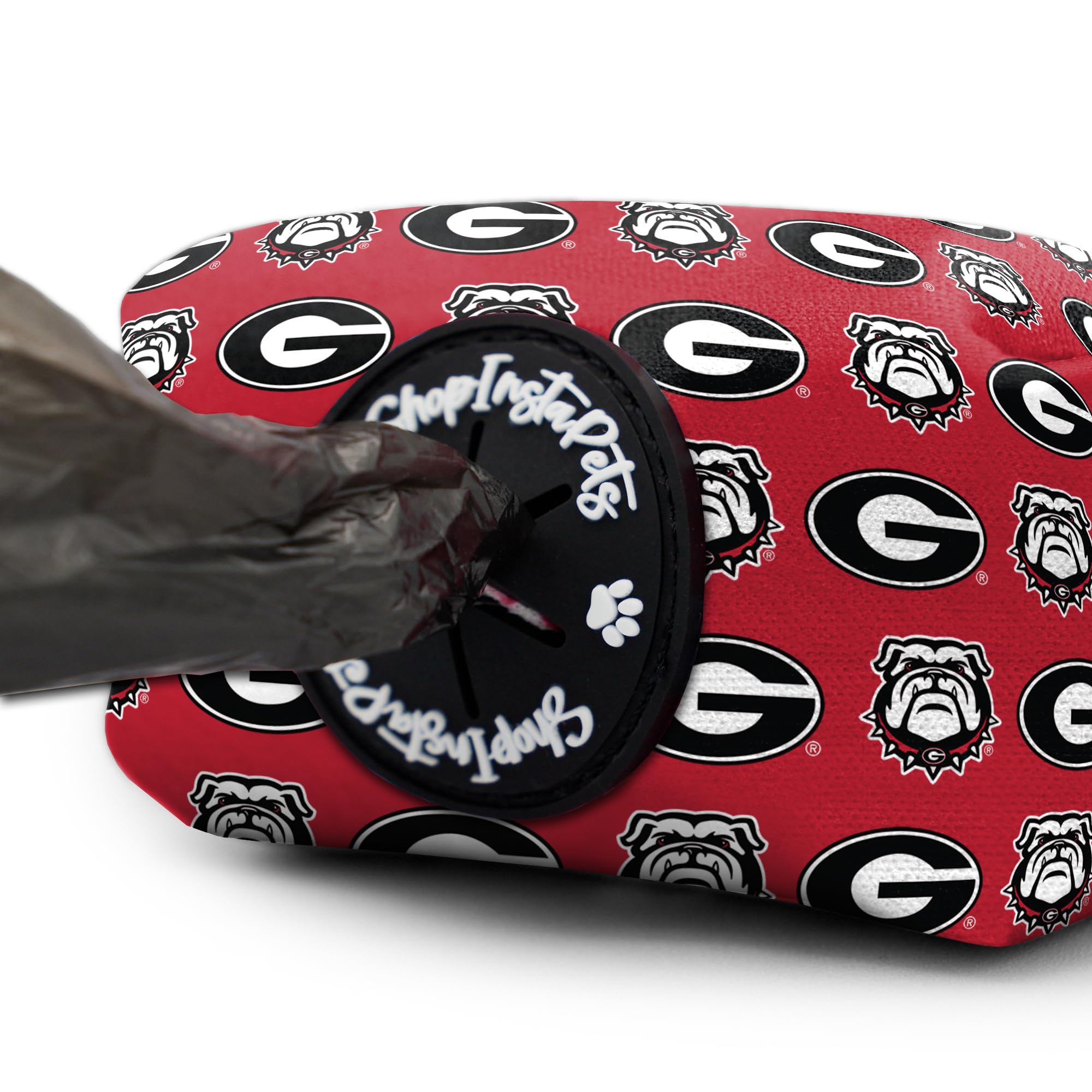 Official Georgia Bulldogs Dog Poop Bag Holder - NCAA Licensed Team Logo - Perfect for Walking, Hiking & Outdoor Adventures with Your Bulldog