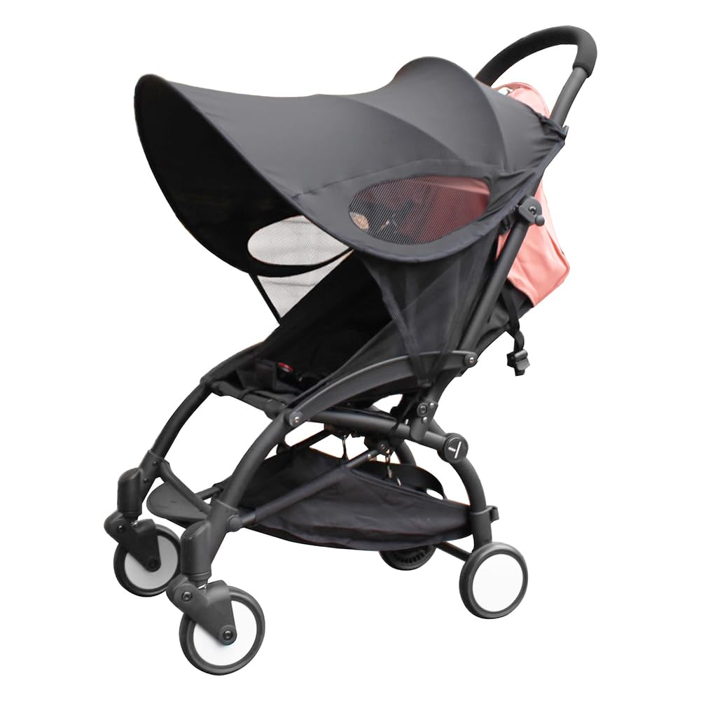 Universal Baby Stroller Sun Shade & Rain Cover - UPF 50+ UV Protection Blackout Canopy for Strollers, Car Seats, Prams & Pushchairs - Perfect for Outdoor Walks, Beach Trips & Sunny Day Protection