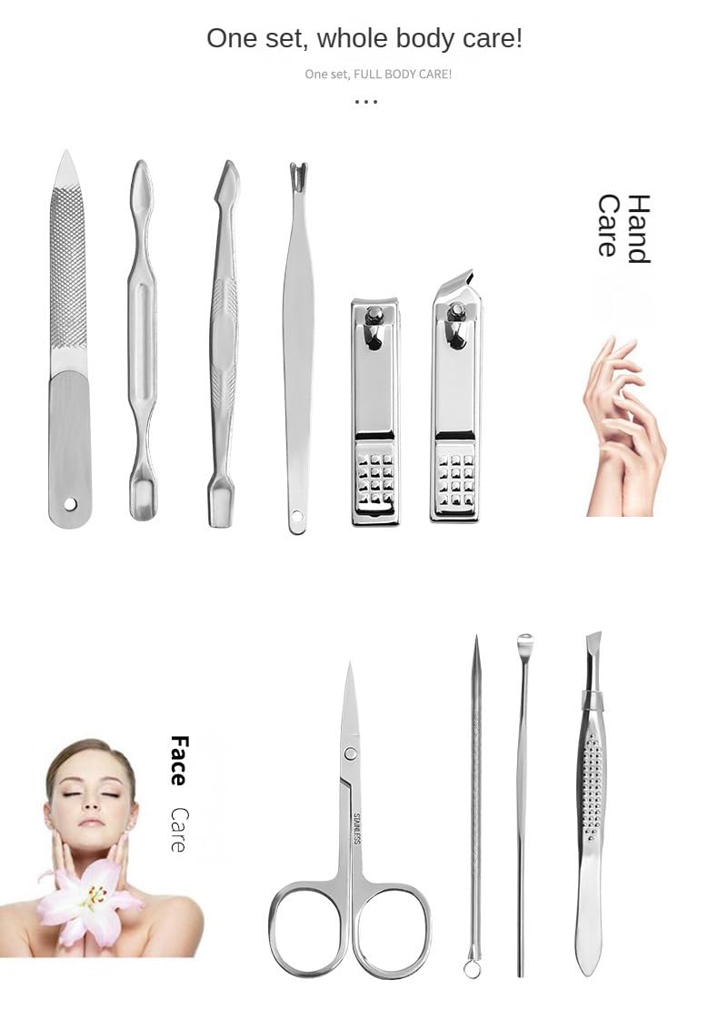 Premium 12-Piece Nail Grooming Kit for Men & Women - Professional Manicure & Pedicure Set with Nail Clippers, Cuticle Tools & More - Perfect for Home Nail Care, Travel & Salon-Quality Results