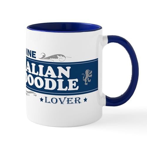 White/Navy Inside - AUSTRALIAN LABRADOODLE Mug