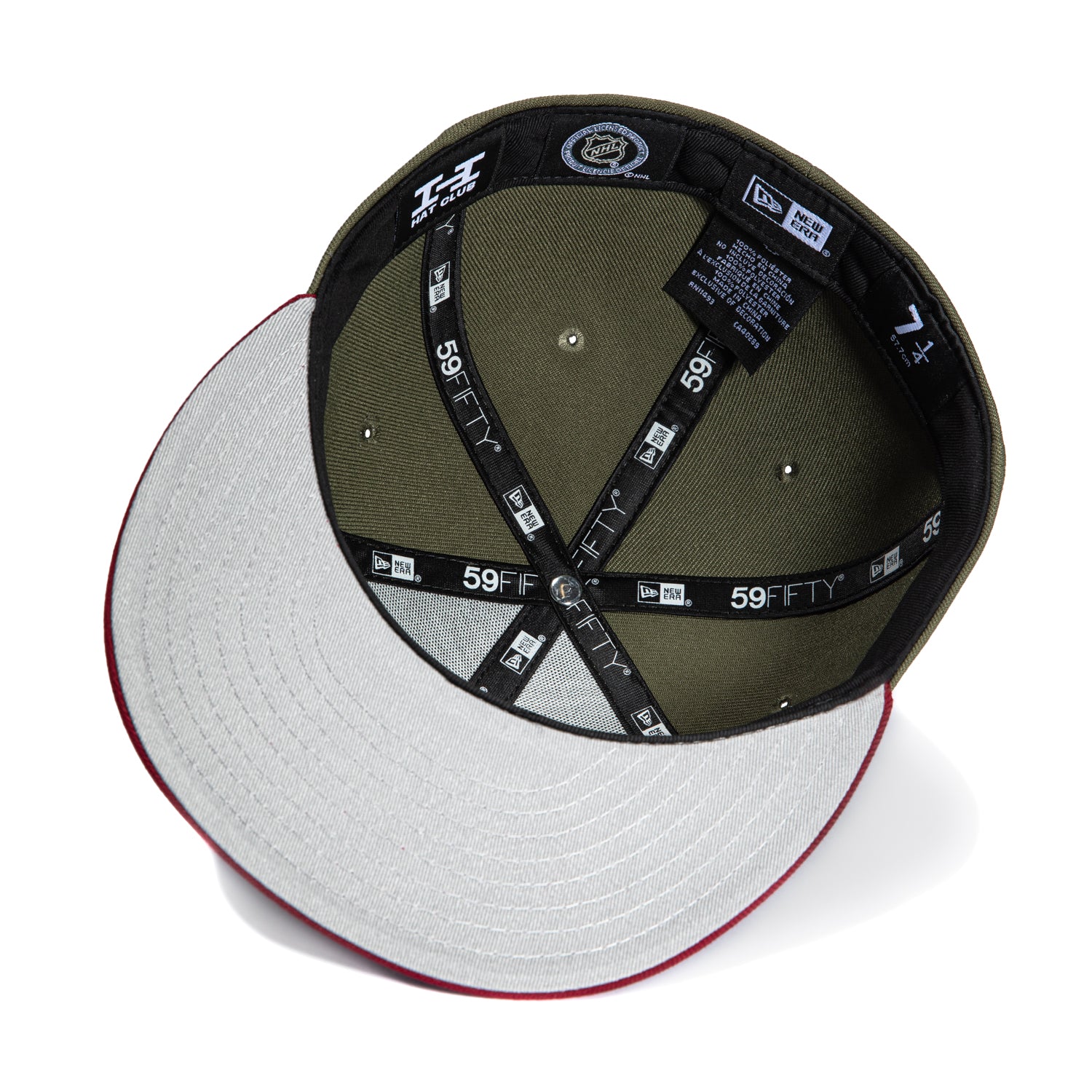 New Era 59Fifty Los Angeles Kings Logo Patch Snapback Hat - Olive & Cardinal Colors - Official NHL Licensed Baseball Cap for Men & Women - Perfect for Games, Streetwear & Sports Fans