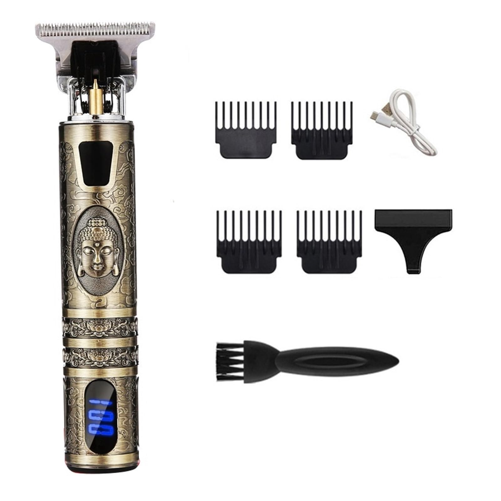 Professional USB Rechargeable Hair Clipper & Beard Trimmer for Men - Electric Shaver, Barber-Grade Hair Cutting Machine (Devil-01) - Perfect for Home Grooming, Travel & Professional Salon Use